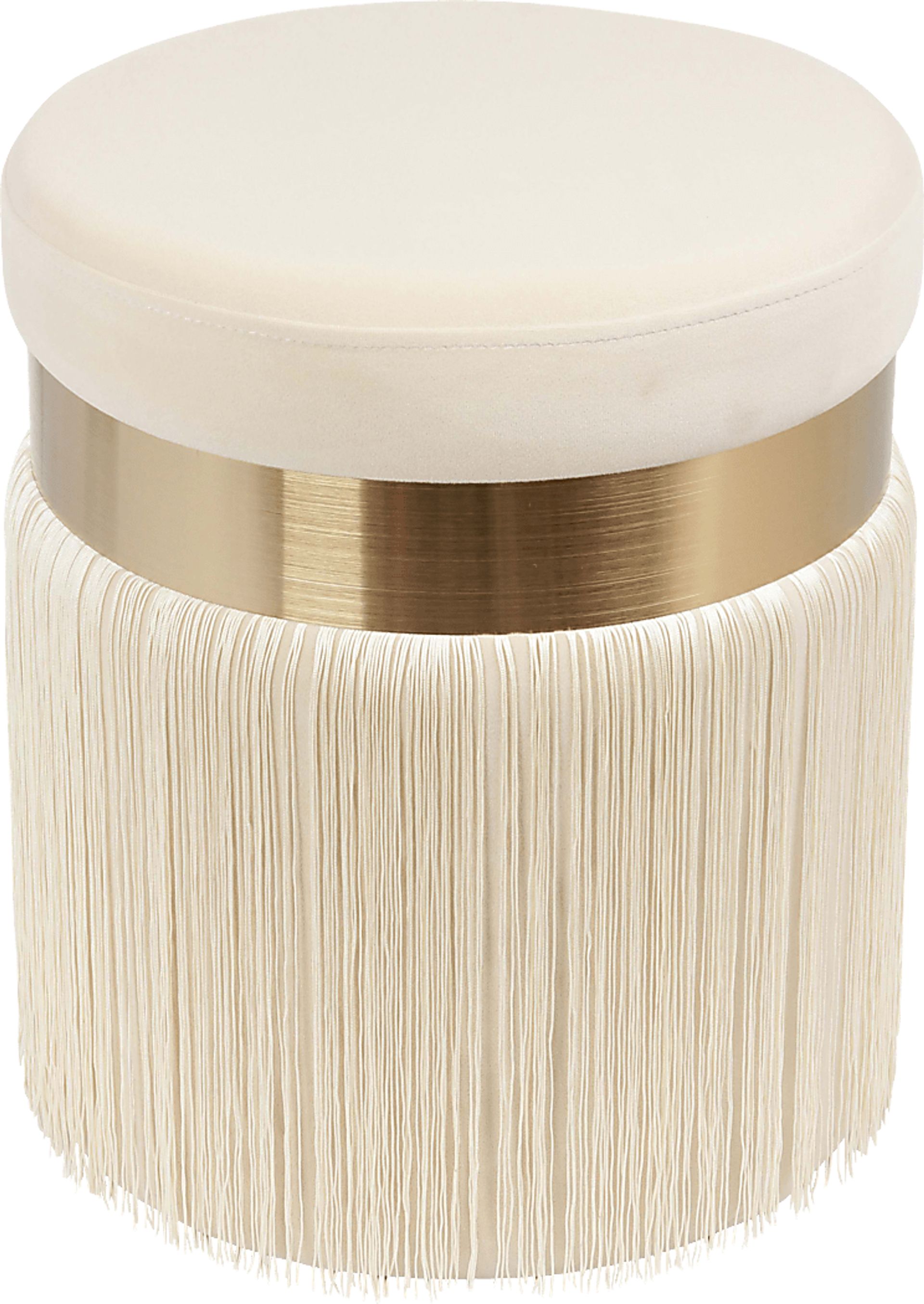 Lariel Cream Ottoman - Image 2
