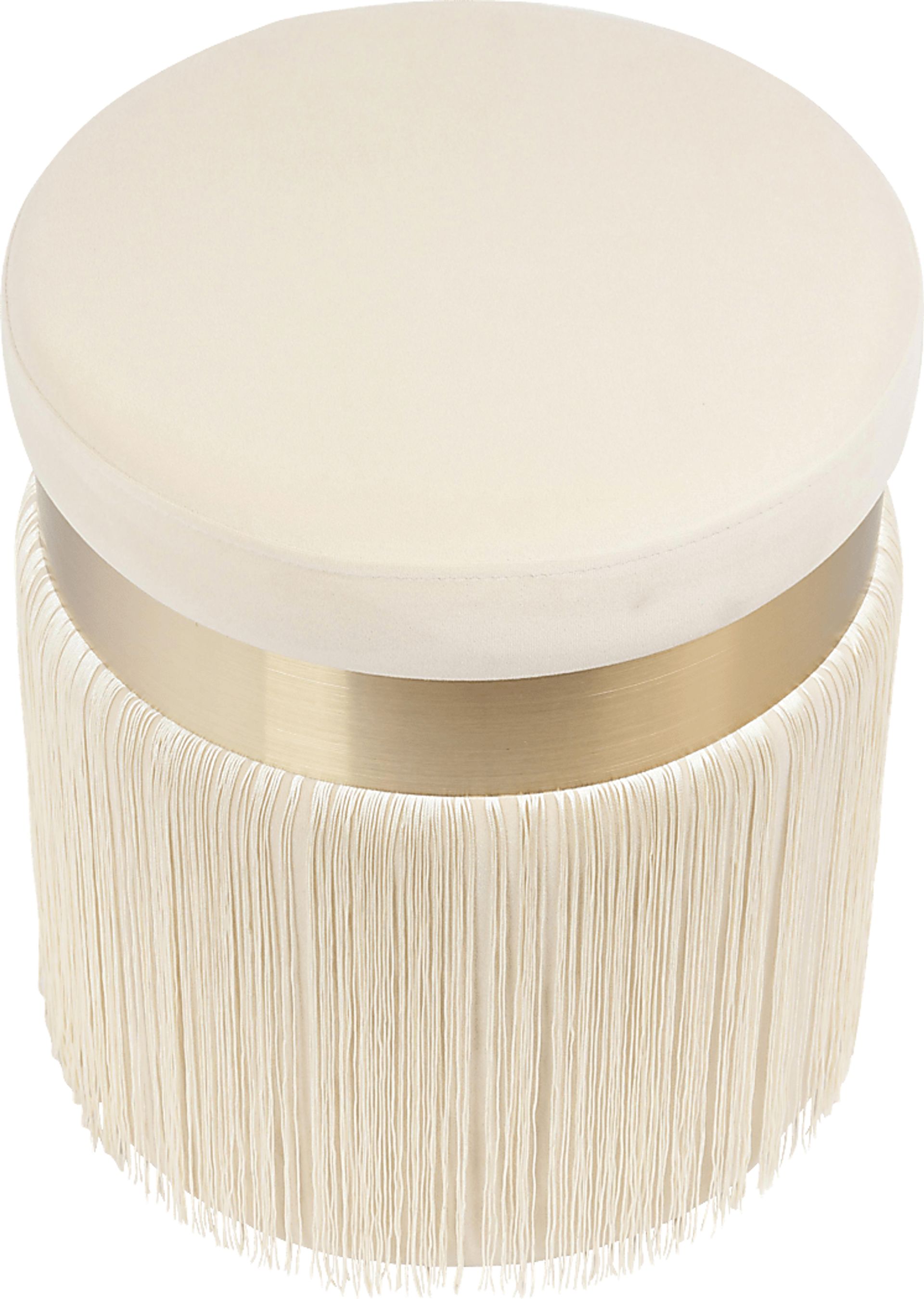 Lariel Cream Ottoman - Image 3