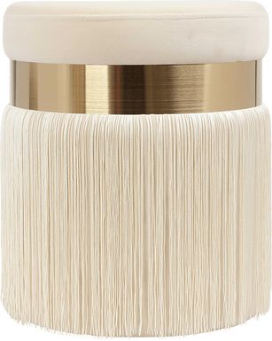 Lariel Cream Ottoman