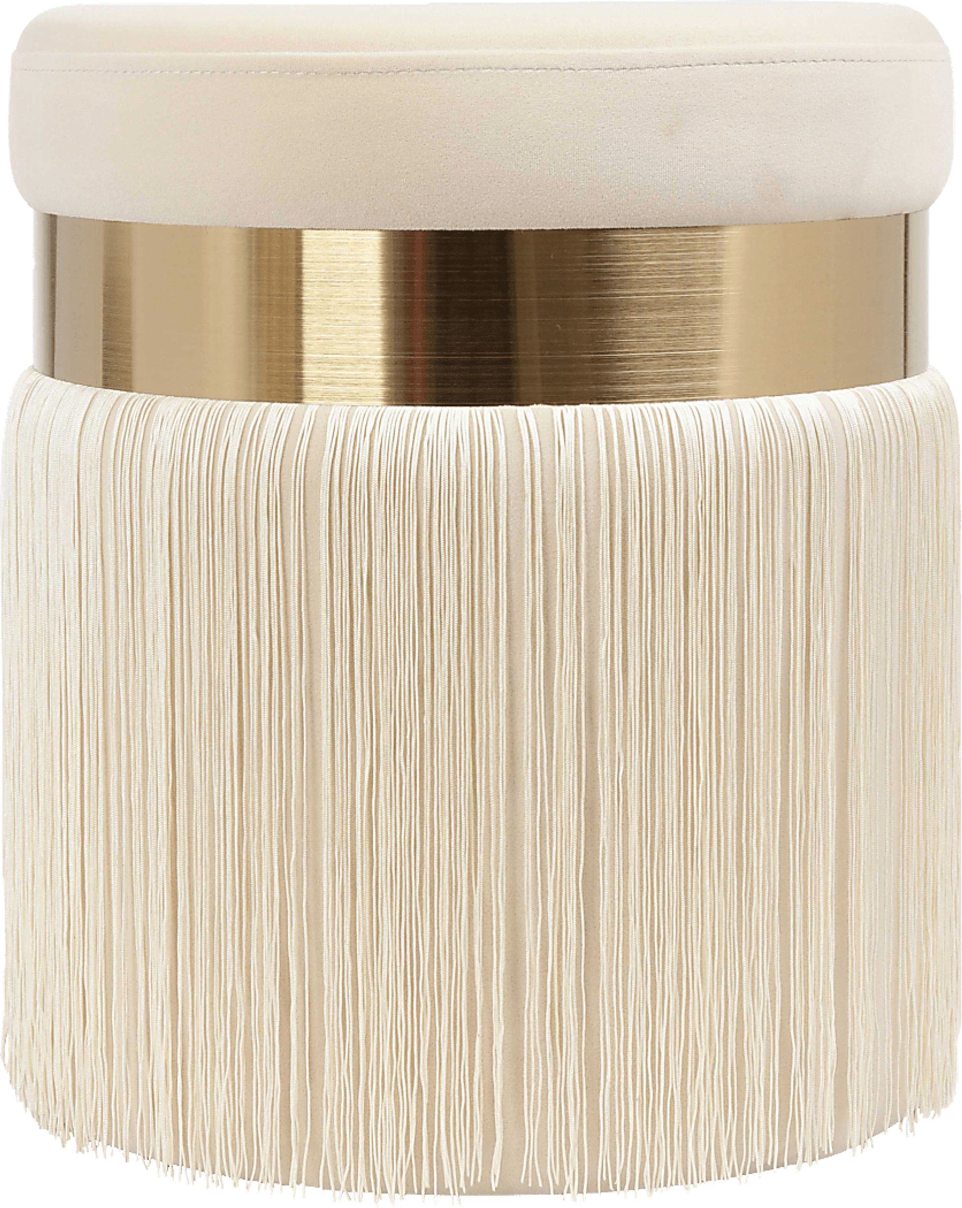 Lariel Cream Ottoman - Image 1