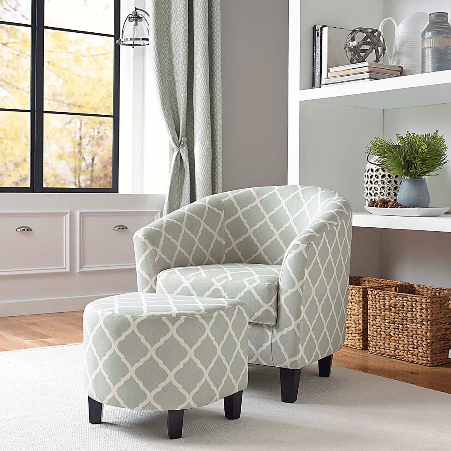 Larina Accent Chair & Ottoman - Image 3