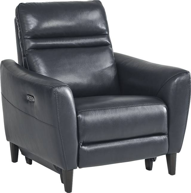 Larino Blue Leather 3 Pc Dual Power Reclining Living Room - Thumbnail - Image 9