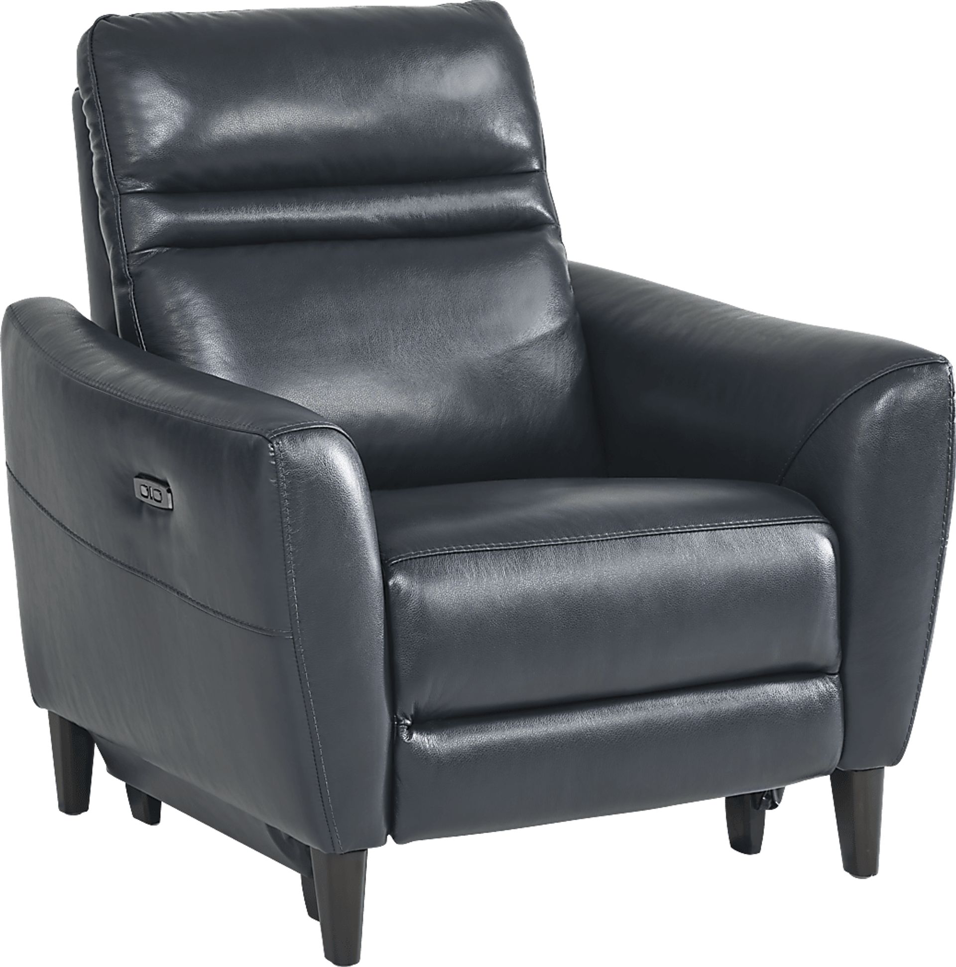 Larino Blue Leather 8 Pc Dual Power Reclining Living Room - Image 9