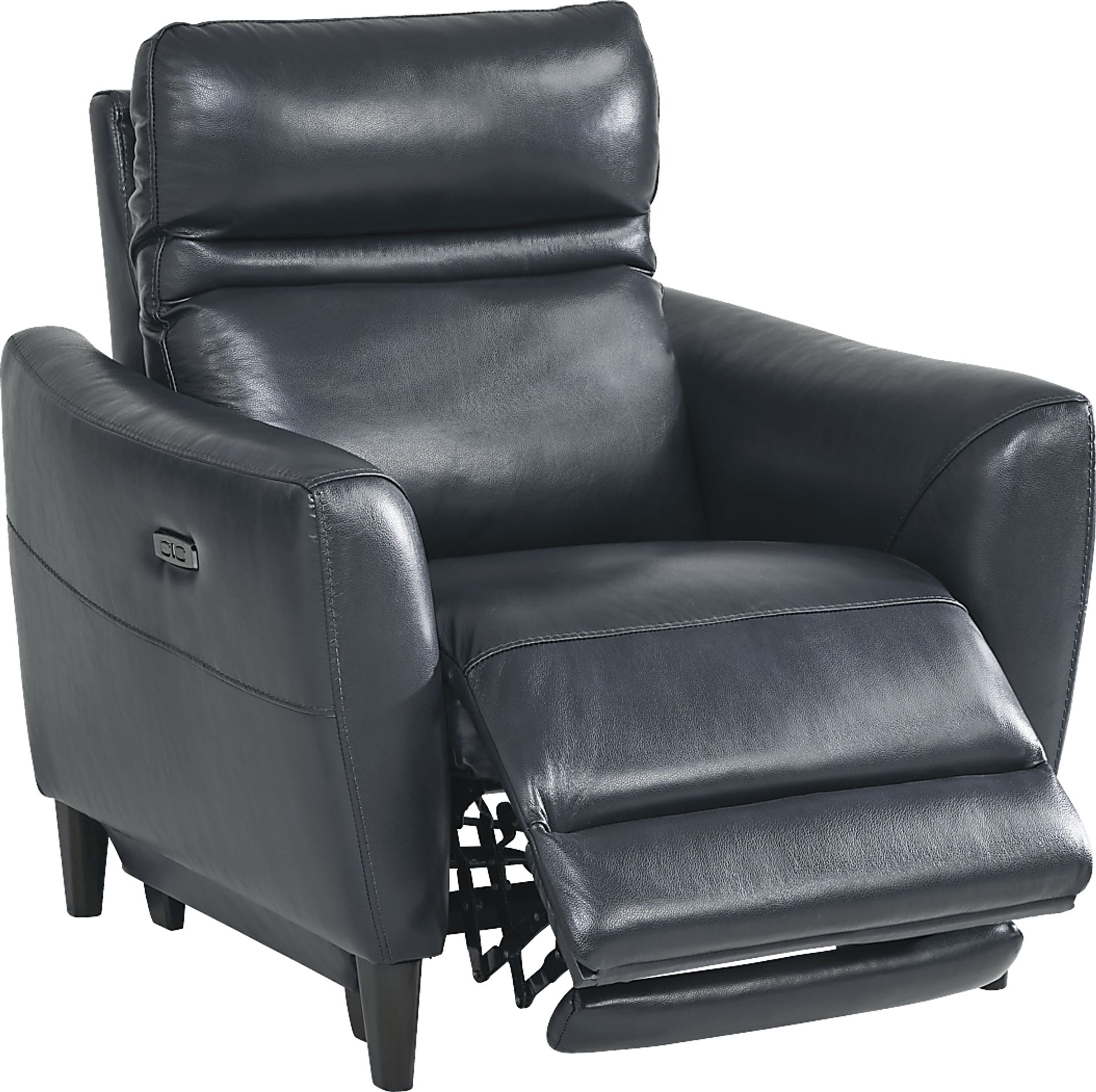 Larino Blue Leather 8 Pc Dual Power Reclining Living Room - Image 10