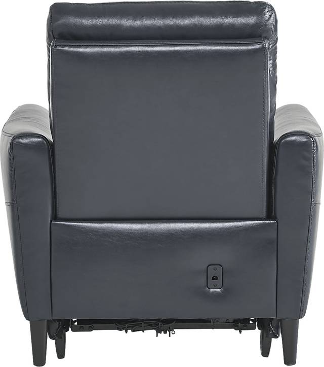 Larino Blue Leather 3 Pc Dual Power Reclining Living Room - Thumbnail - Image 11
