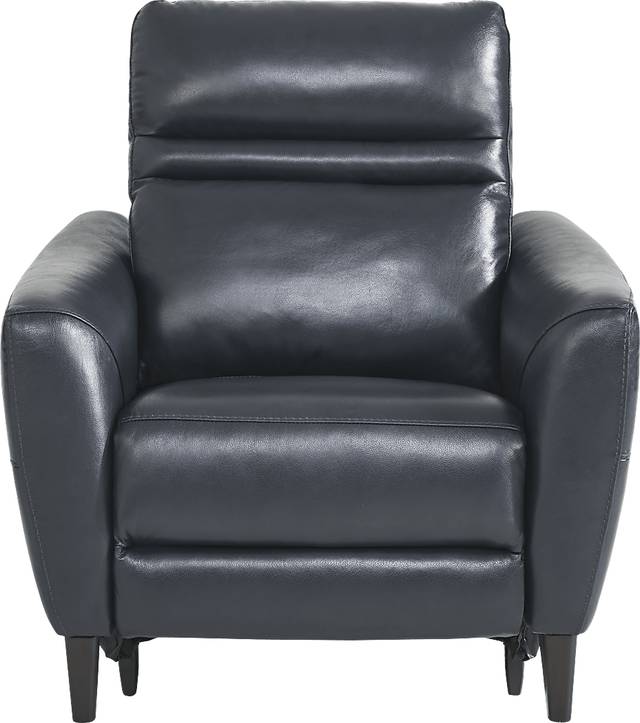 Larino Blue Leather 3 Pc Dual Power Reclining Living Room - Thumbnail - Image 8