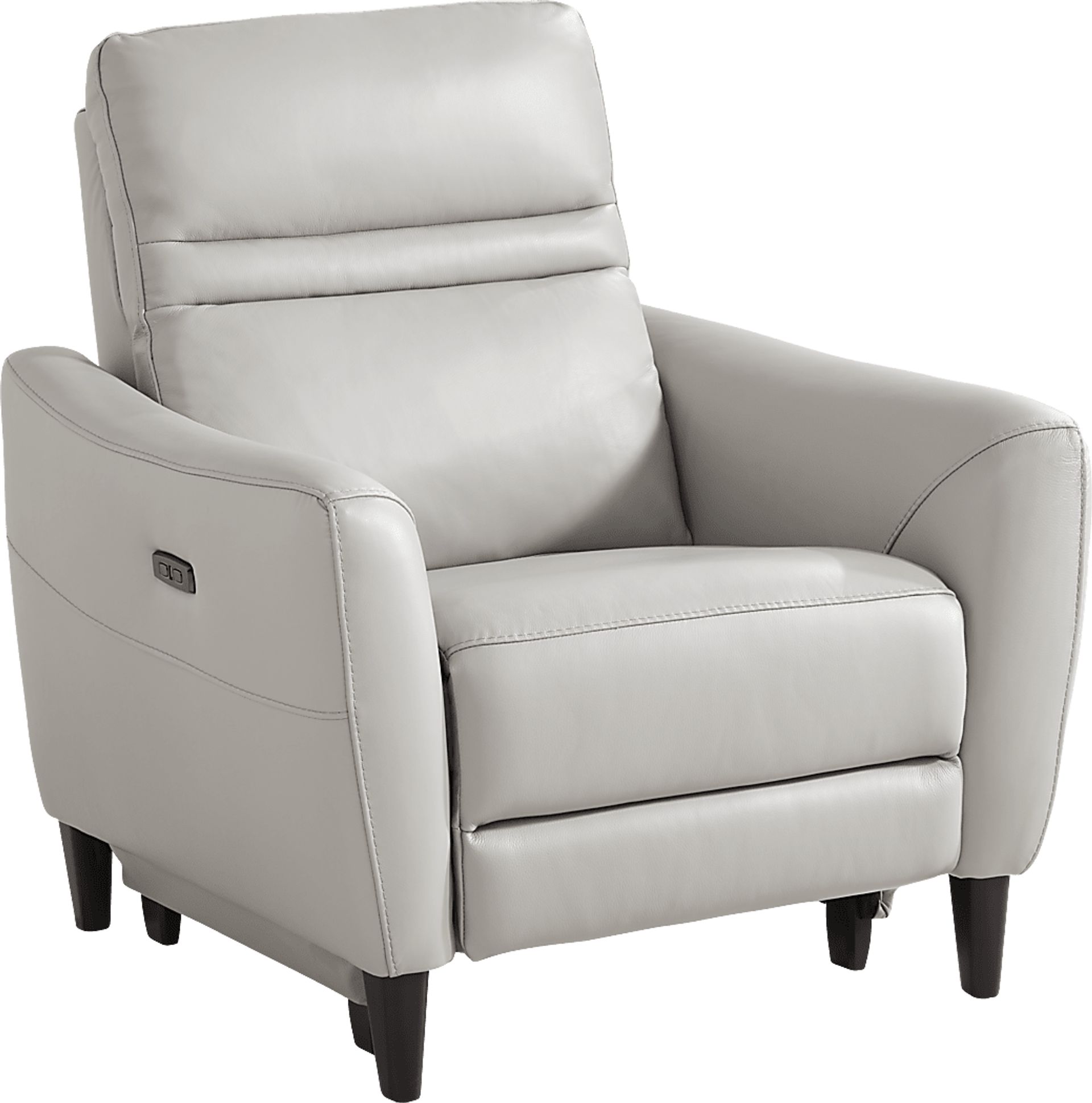 Larino Light Gray Leather 3 Pc Living Room with Dual Power Reclining Sofa - Image 12