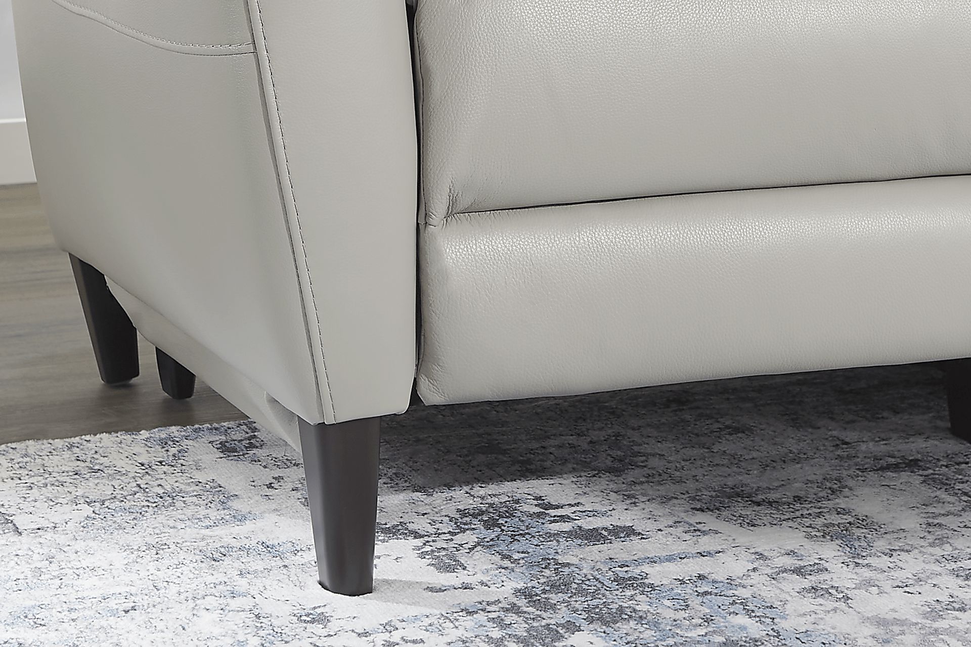 Larino Light Gray Leather Dual Power Recliner - Image 6