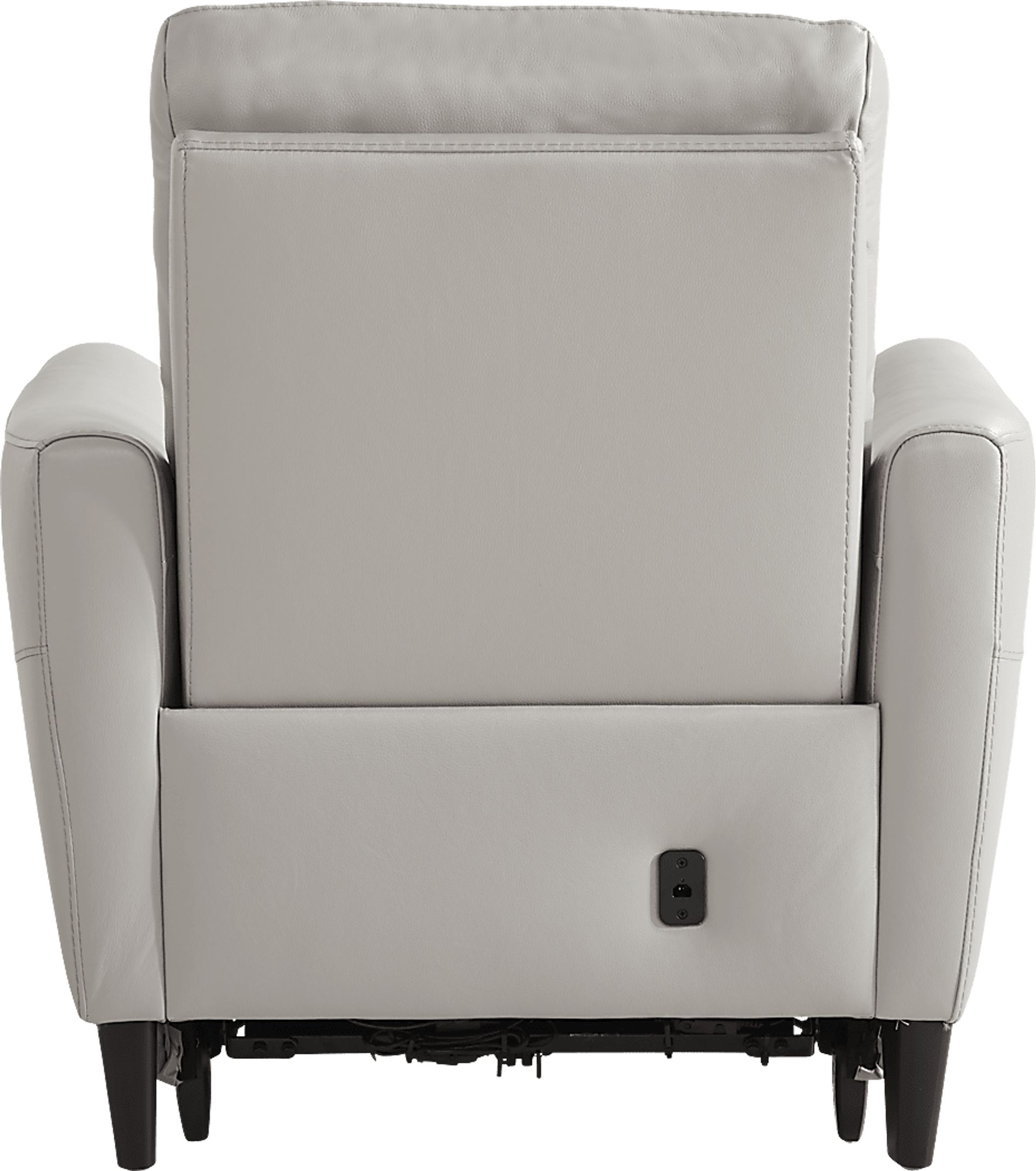 Larino Light Gray Leather 3 Pc Living Room with Dual Power Reclining Sofa - Image 14