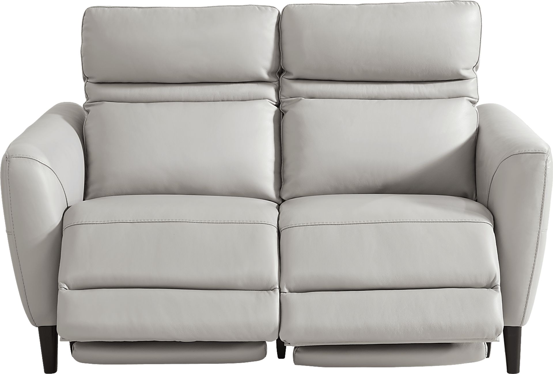Larino Light Gray Leather 7 Pc Dual Power Reclining Living Room - Image 10