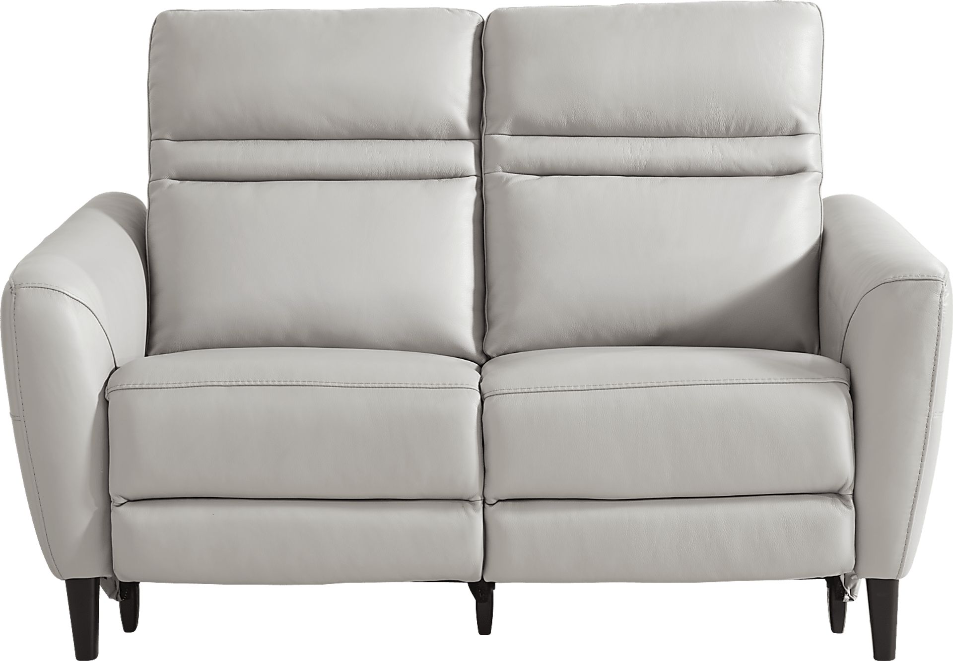 Larino Light Gray Leather 5 Pc Dual Power Reclining Living Room - Image 9