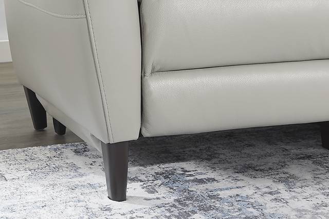 Larino Light Gray Leather 3 Pc Living Room with Dual Power Reclining Sofa - Thumbnail - Image 5