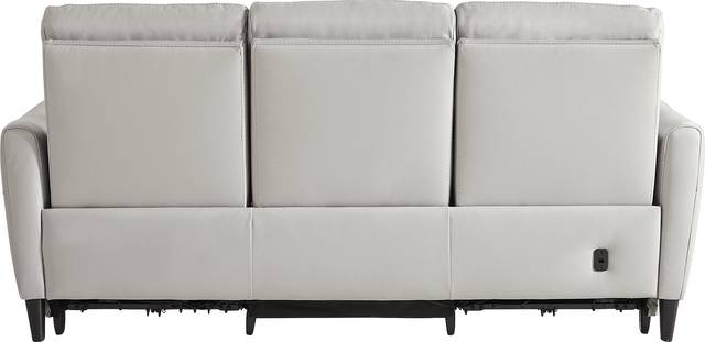 Larino Light Gray Leather 3 Pc Living Room with Dual Power Reclining Sofa - Thumbnail - Image 4