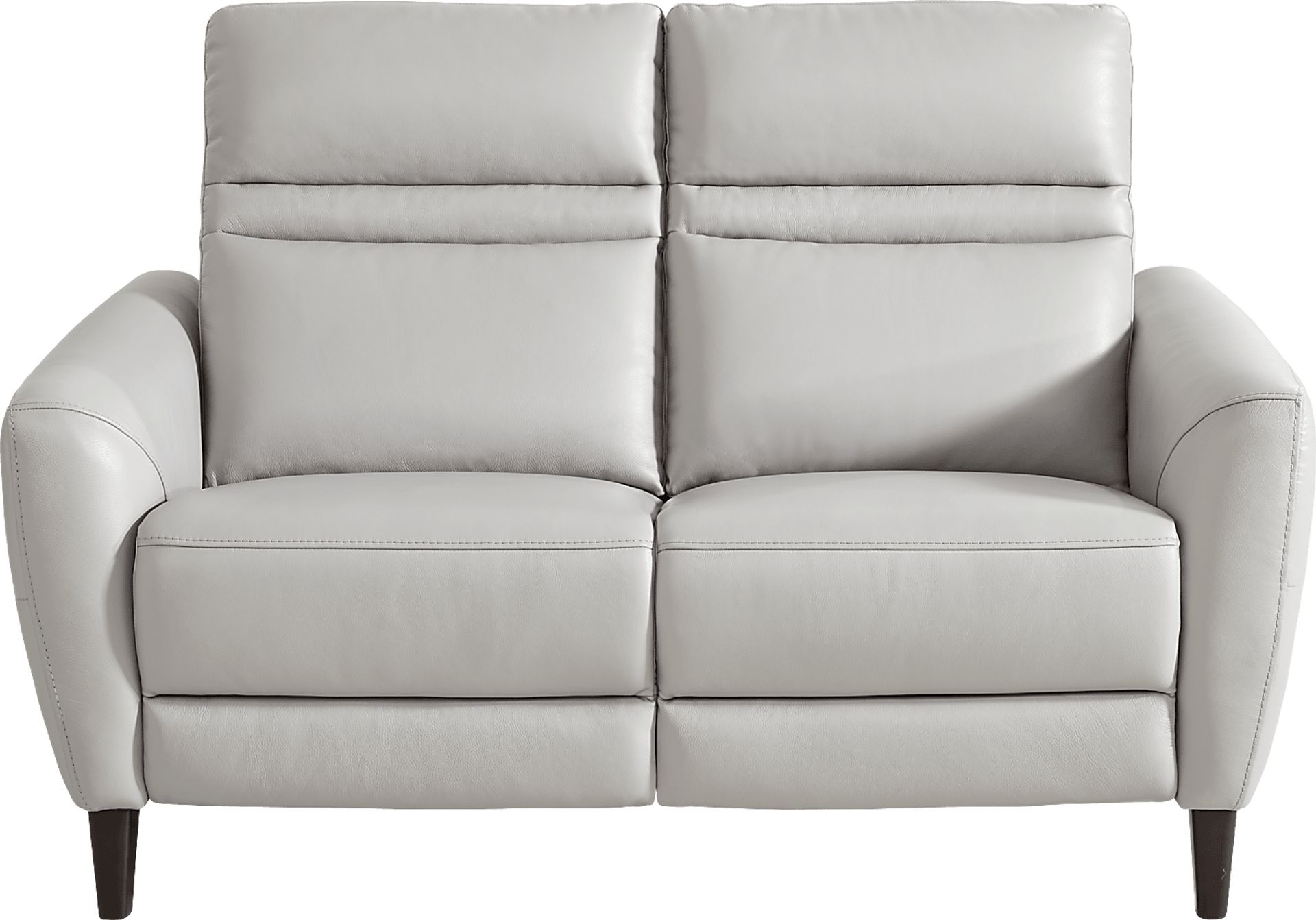 Larino Light Gray Leather 7 Pc Living Room with Dual Power Reclining Sofa - Image 9