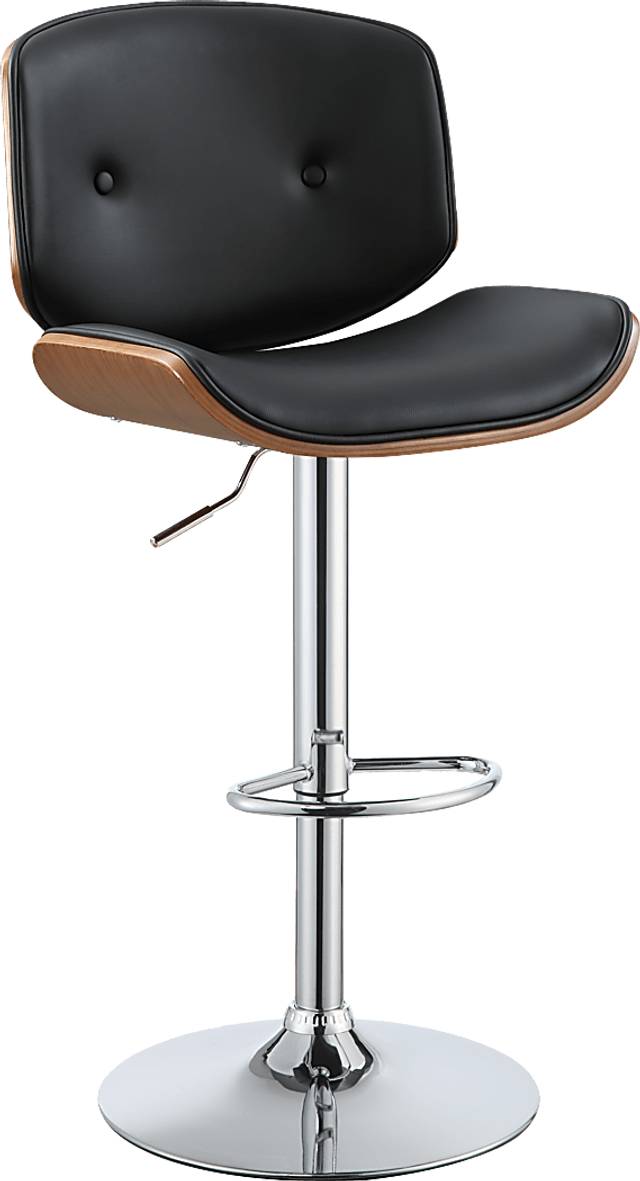 Laris Black Adjustable Barstool - Thumbnail - Image 1