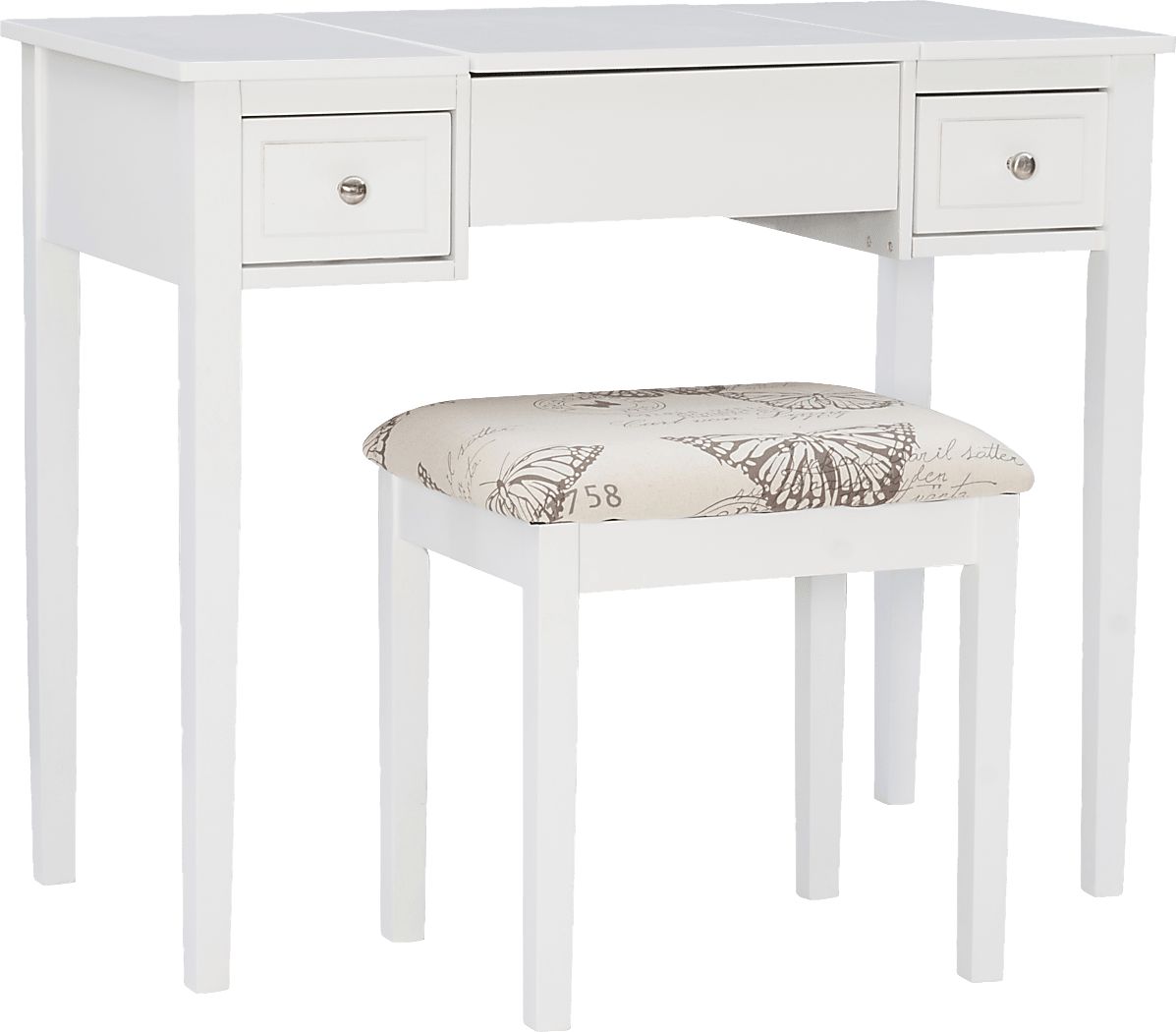 Larkbunting White Vanity Set