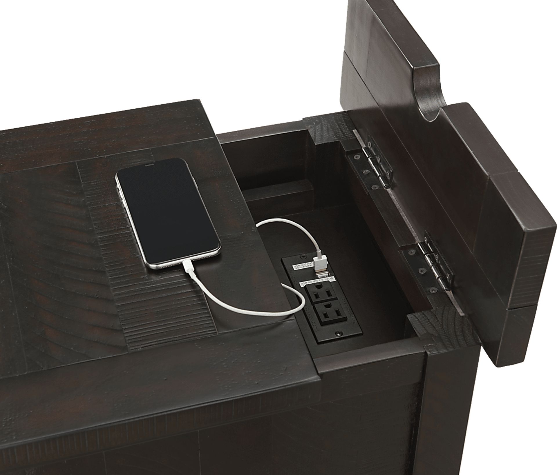 Larkhall Brown Chairside Table - Image 2