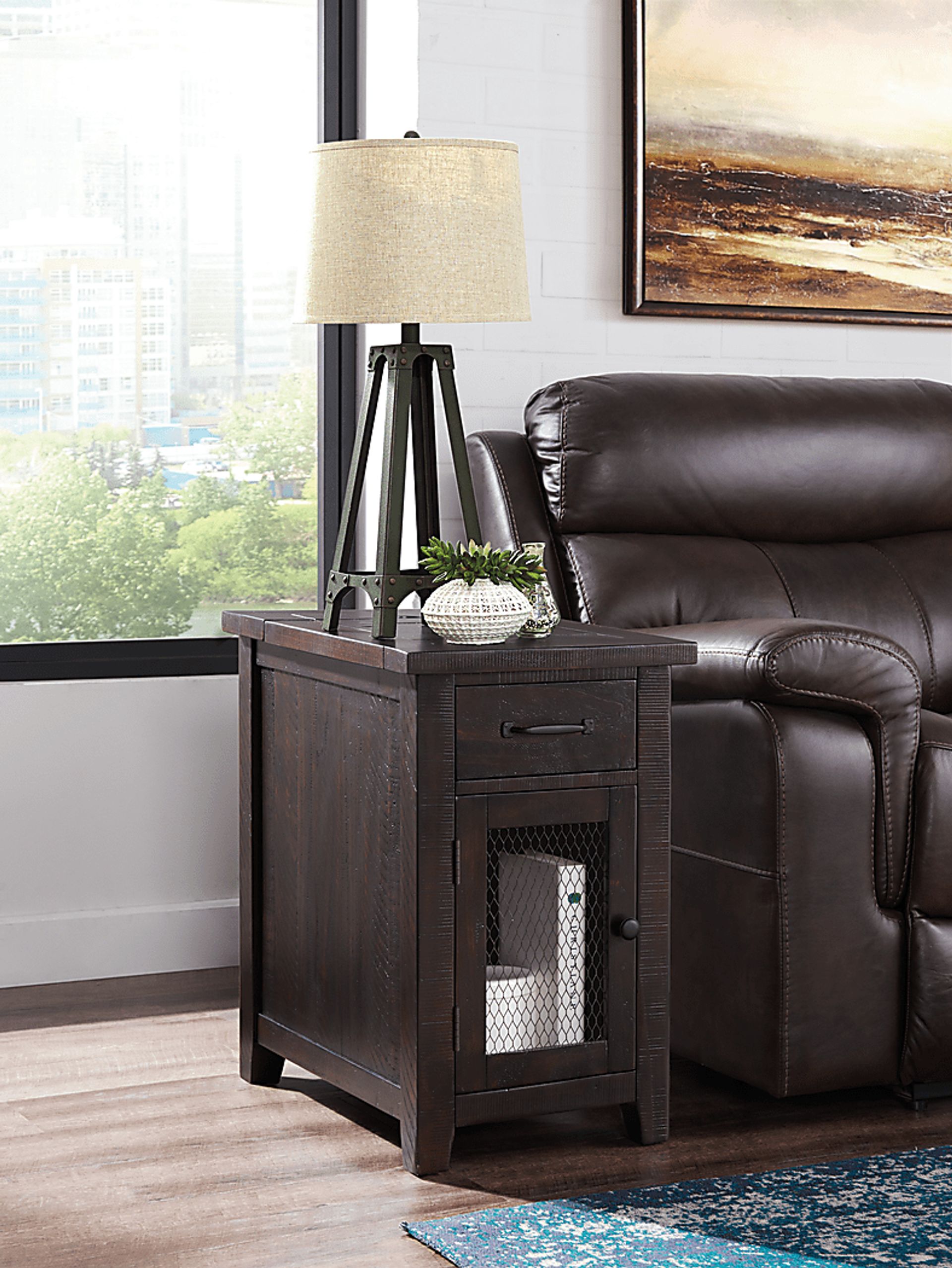 Larkhall Brown Chairside Table - Image 9