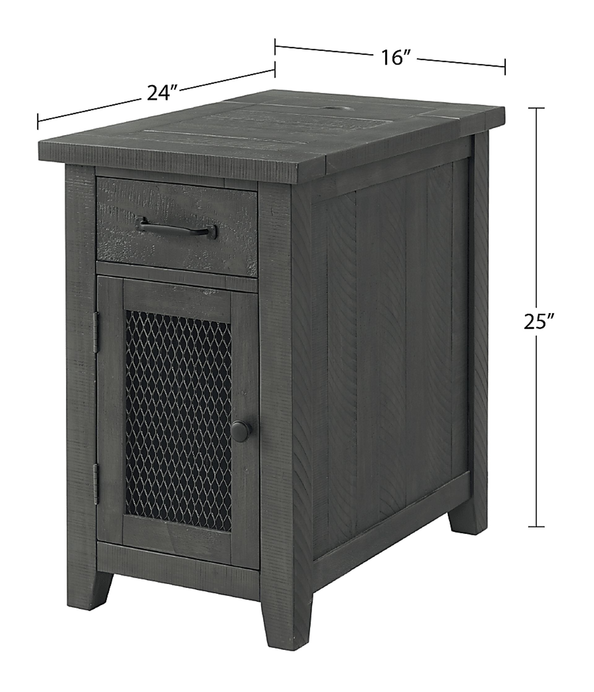 Larkhall Gray Chairside Table - Image 10