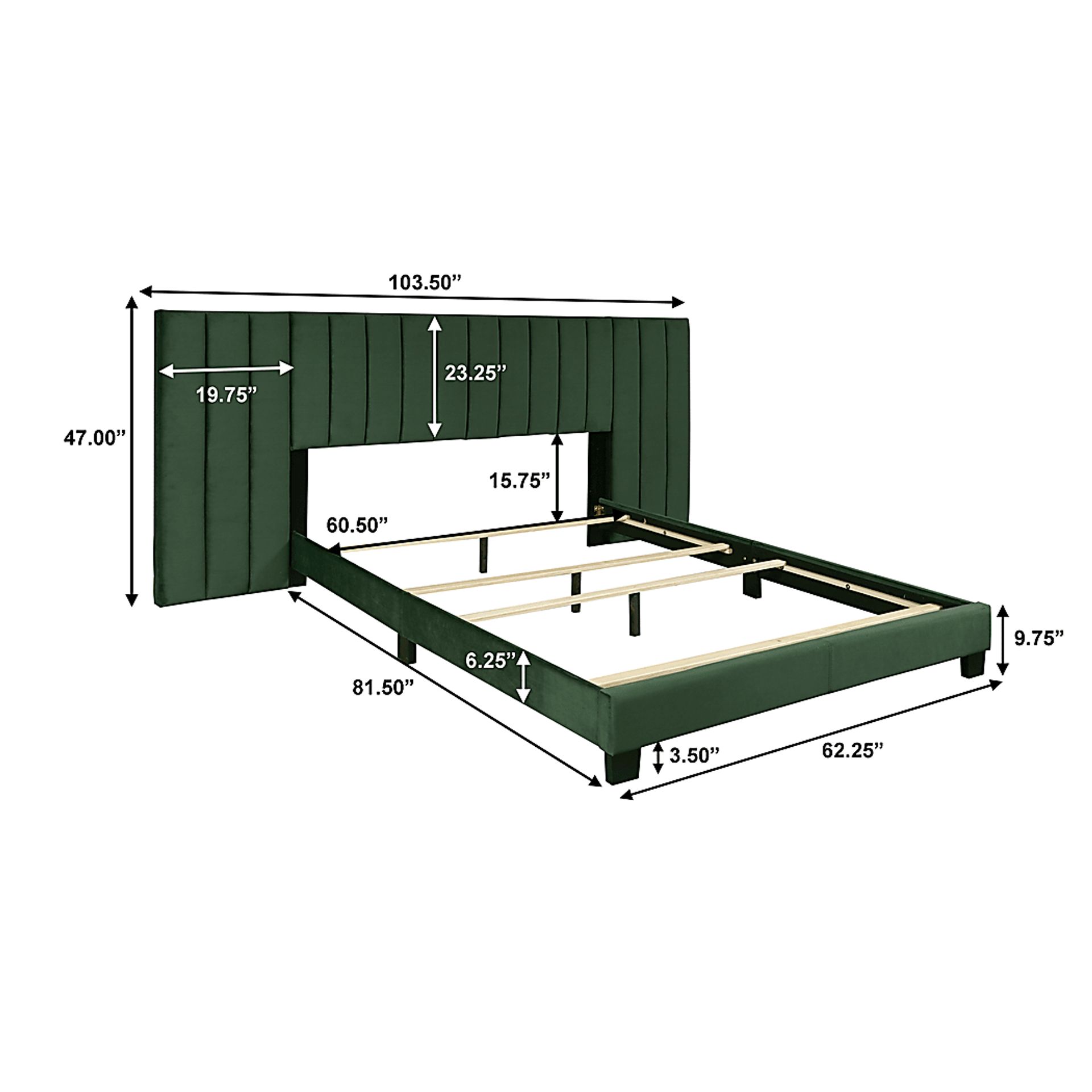Larkhaven Green Queen Bed - Image 9