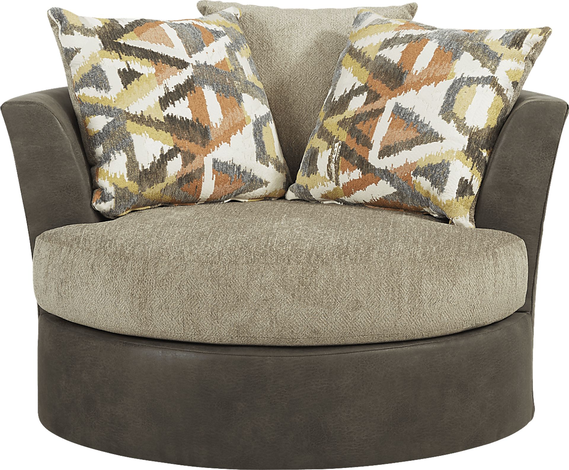 Larna Park Taupe Swivel Chair - Image 2