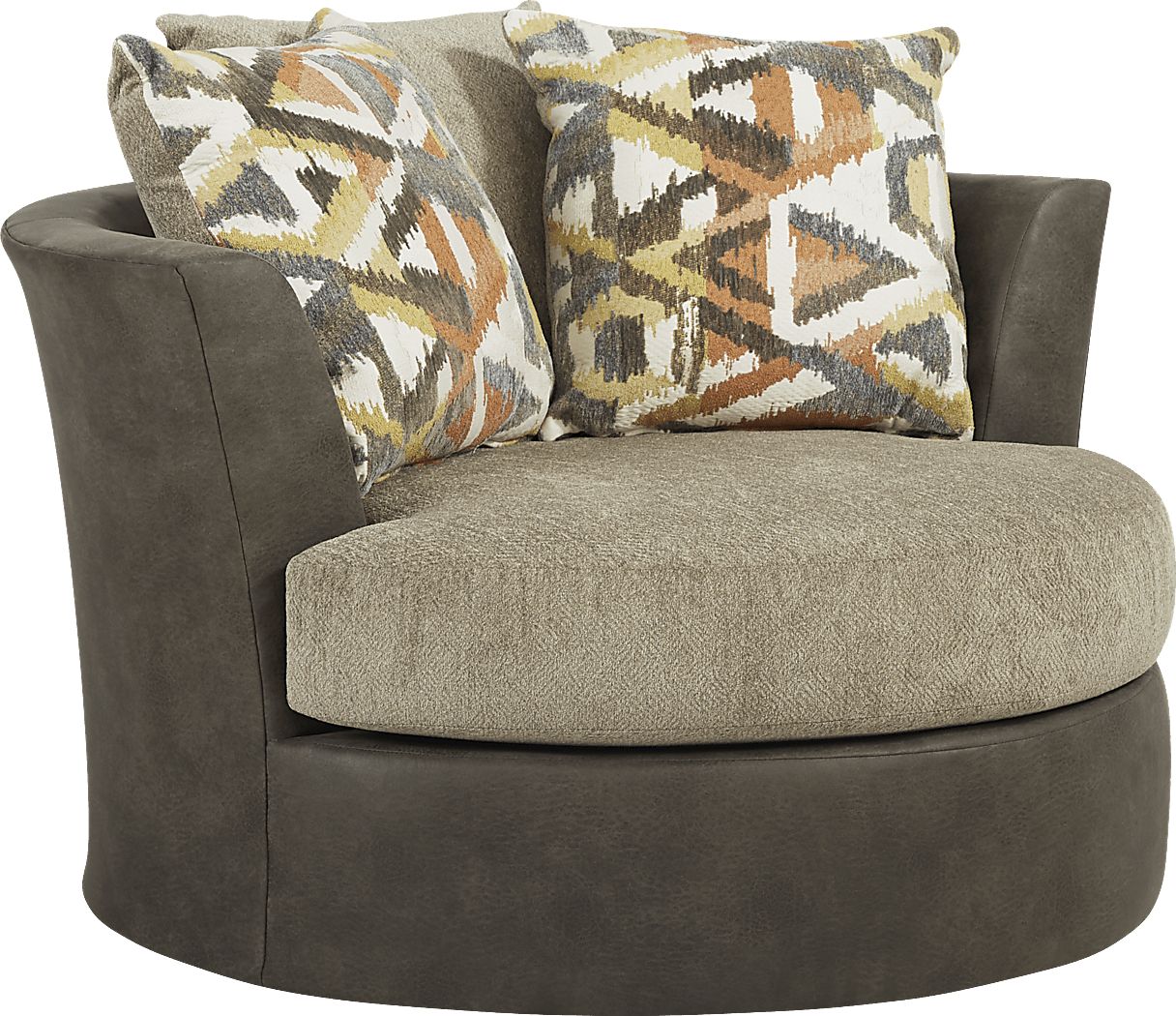 Larna Park Taupe Swivel Chair Rooms To Go