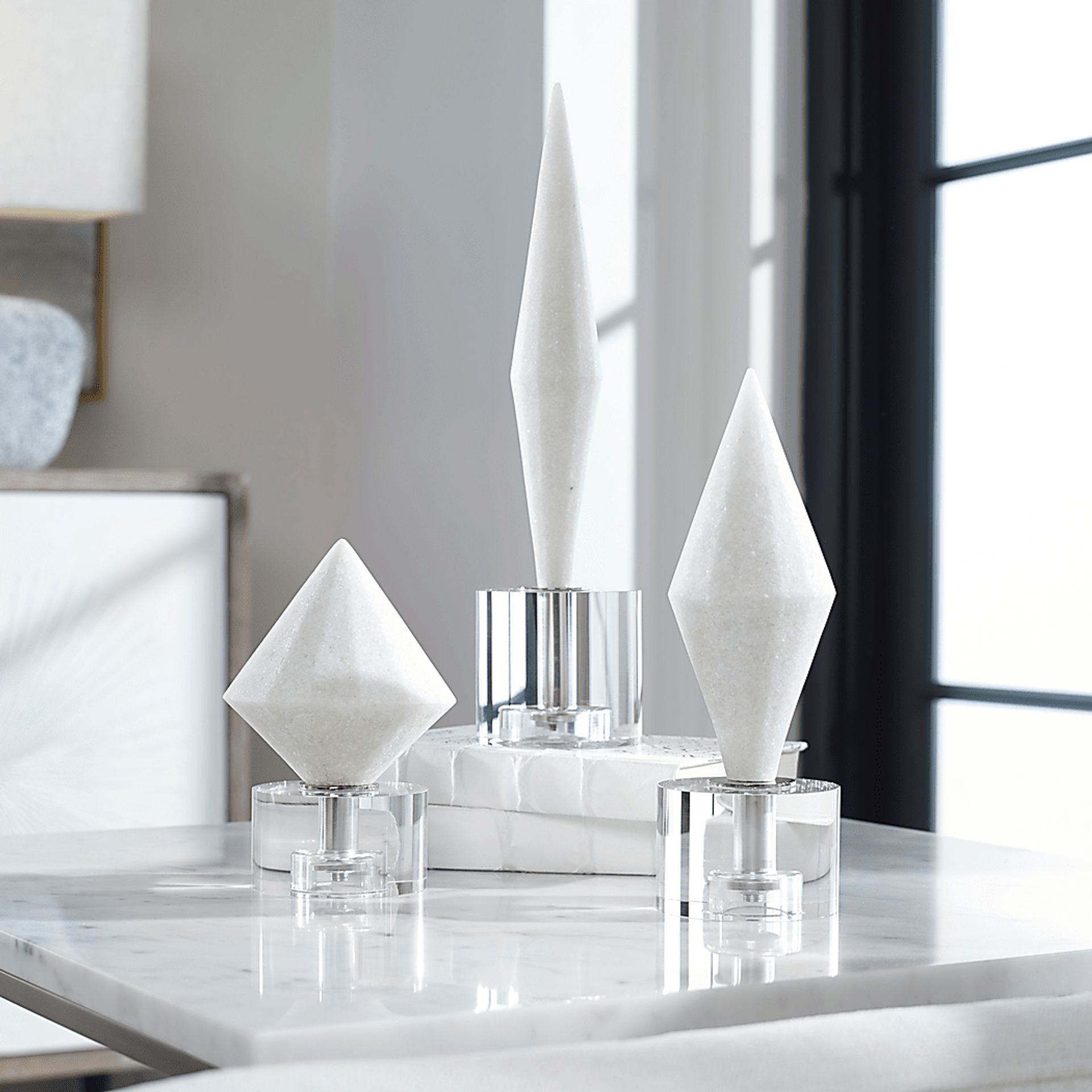 Larosa White Sculpture, Set of 3 - Image 3