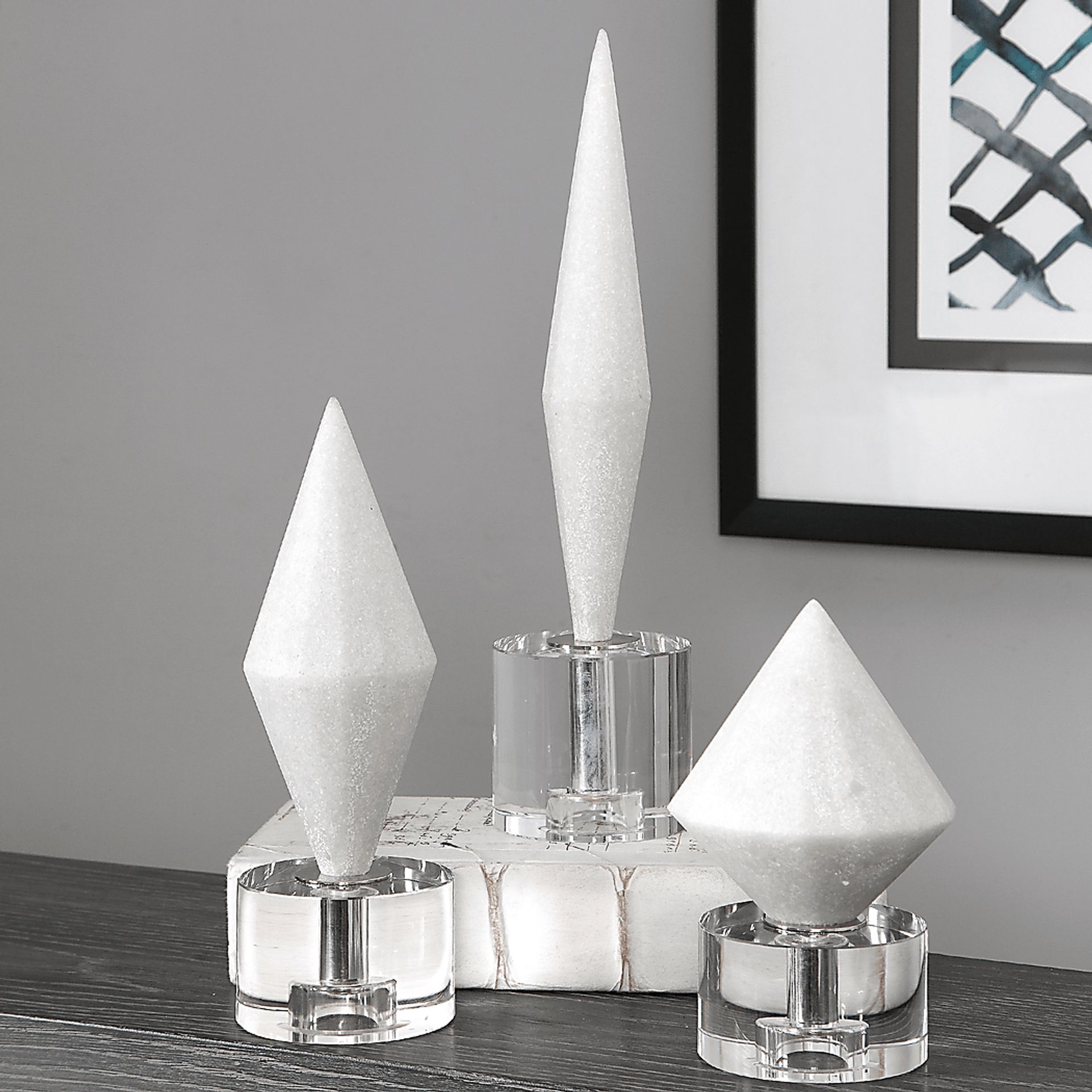 Larosa White Sculpture, Set of 3 - Image 4