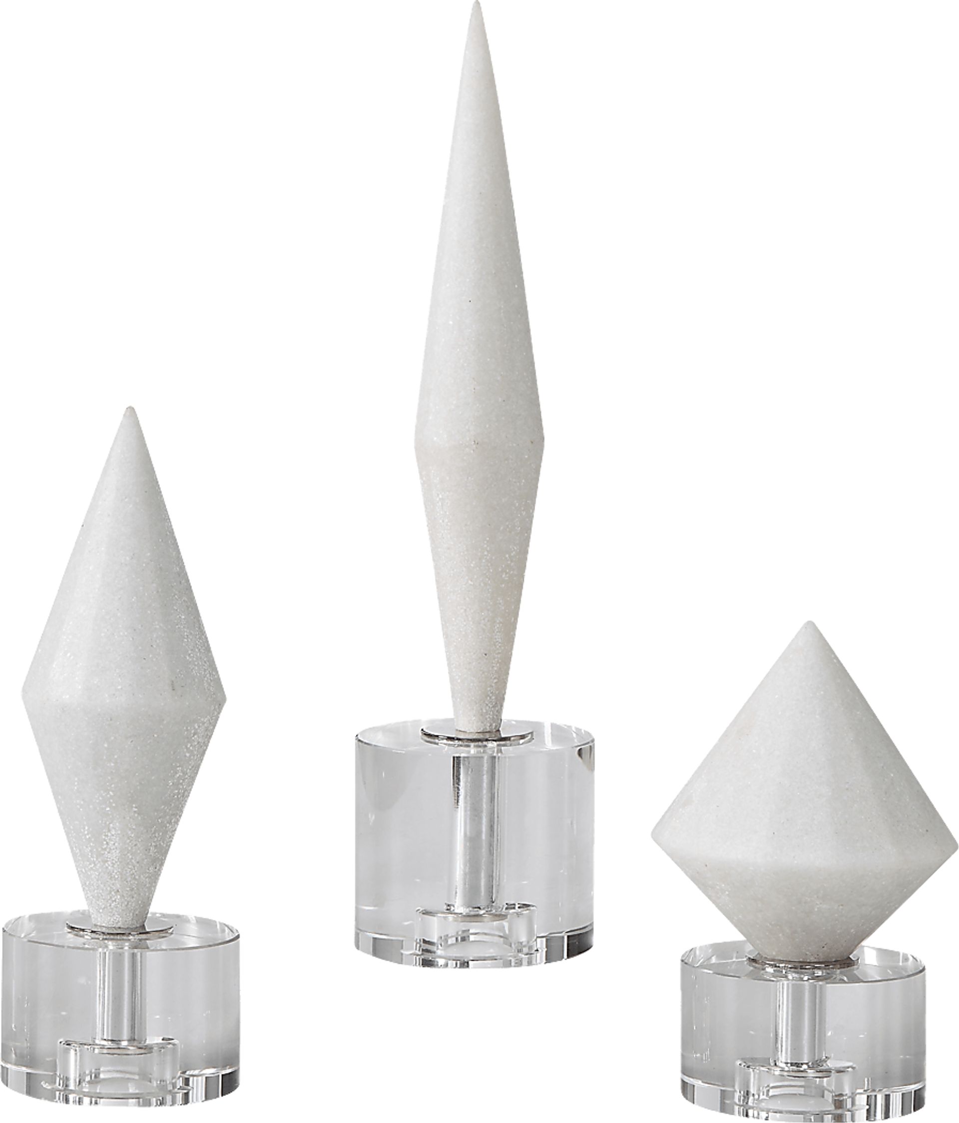 Larosa White Sculpture, Set of 3 - Image 1