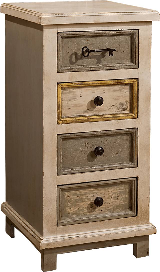 LaRose Off-White Four Drawer Accent Cabinet - Thumbnail - Image 1