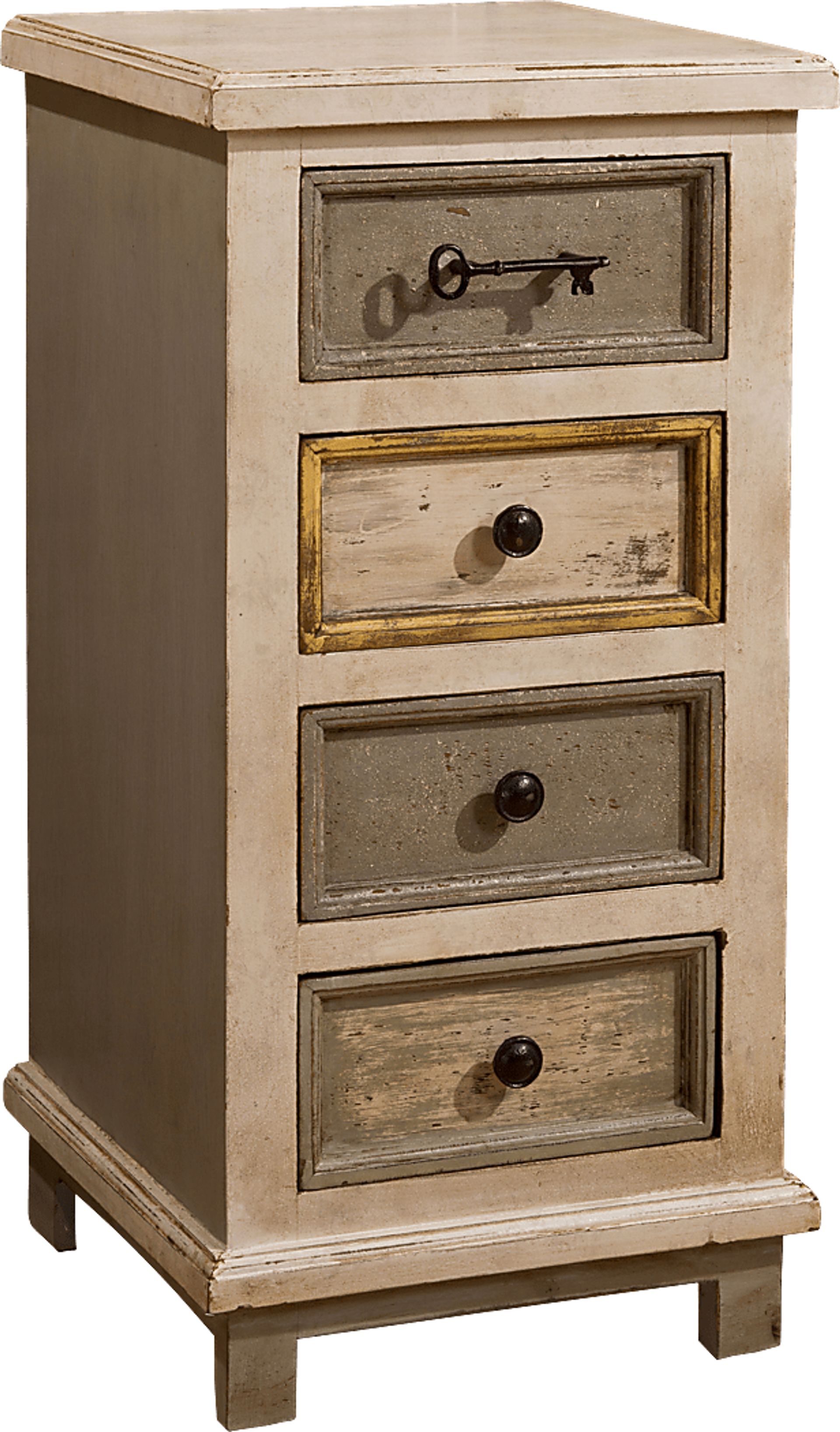 LaRose Off-White Four Drawer Accent Cabinet - Image 1