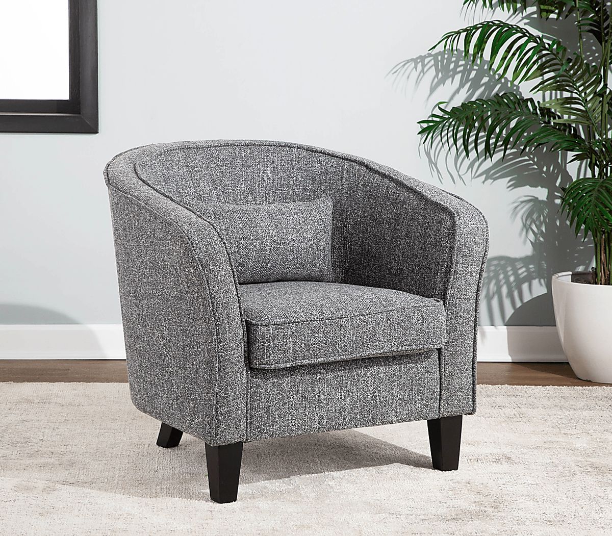 Larrabee Gray Polyester Fabric Accent Chair | Rooms to Go