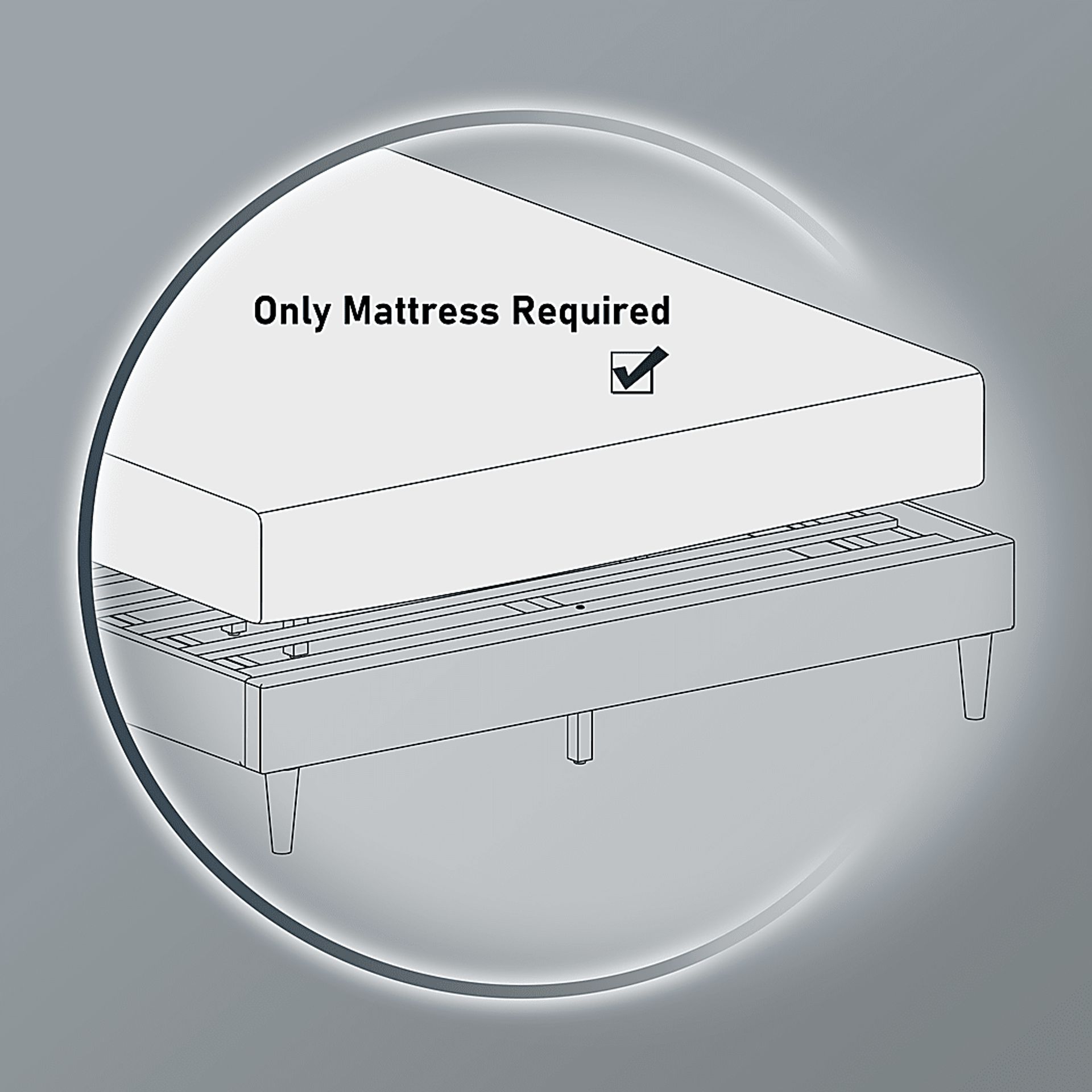 Larrimore Gray Twin Platform Bed - Image 3