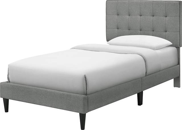 Larrimore Gray Twin Platform Bed - Thumbnail - Image 1