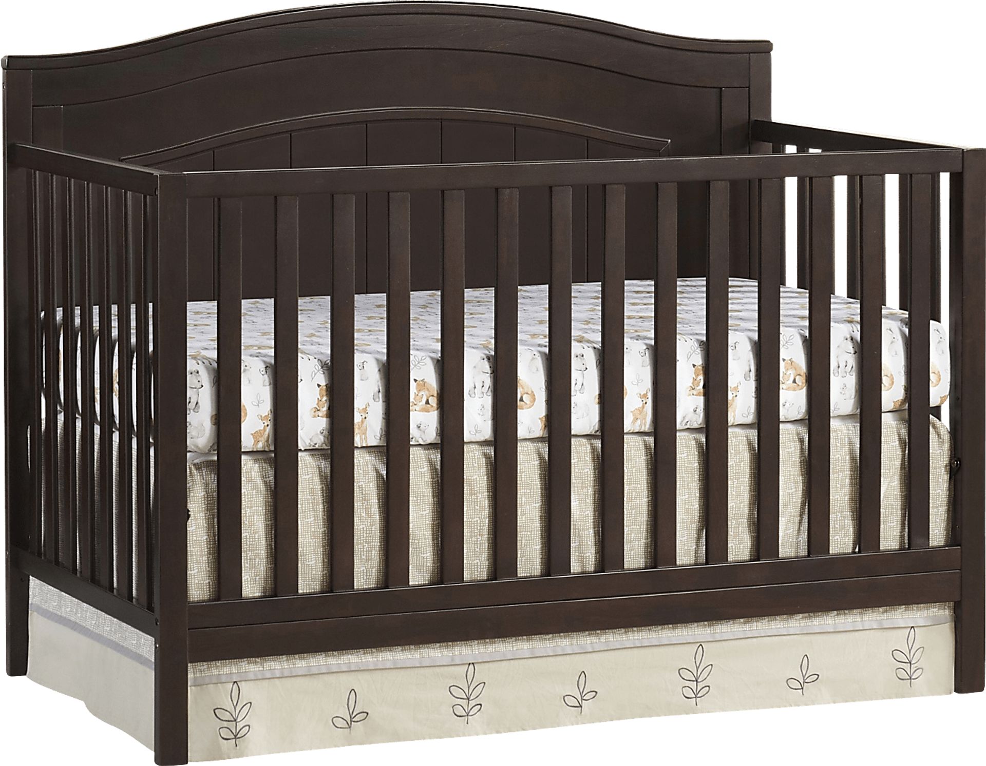 Dark wood convertible crib hotsell