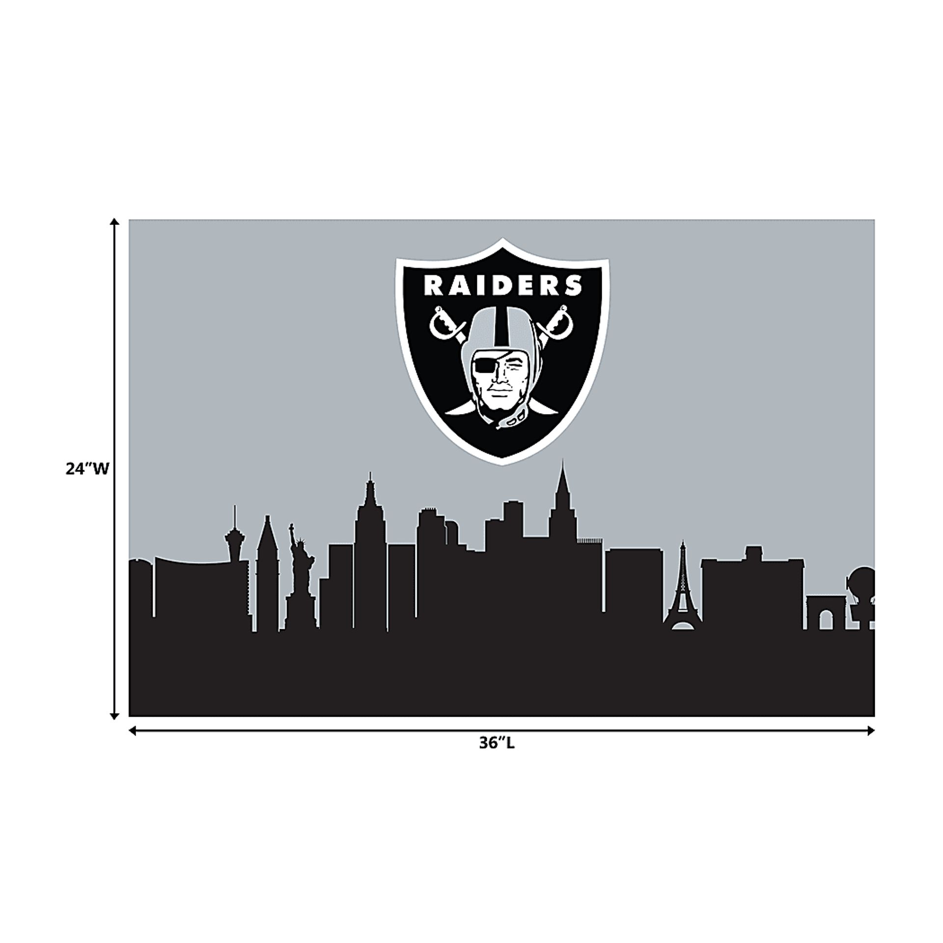 Las Vegas Raiders 2' x 3' Machine Washable Rug - Image 3