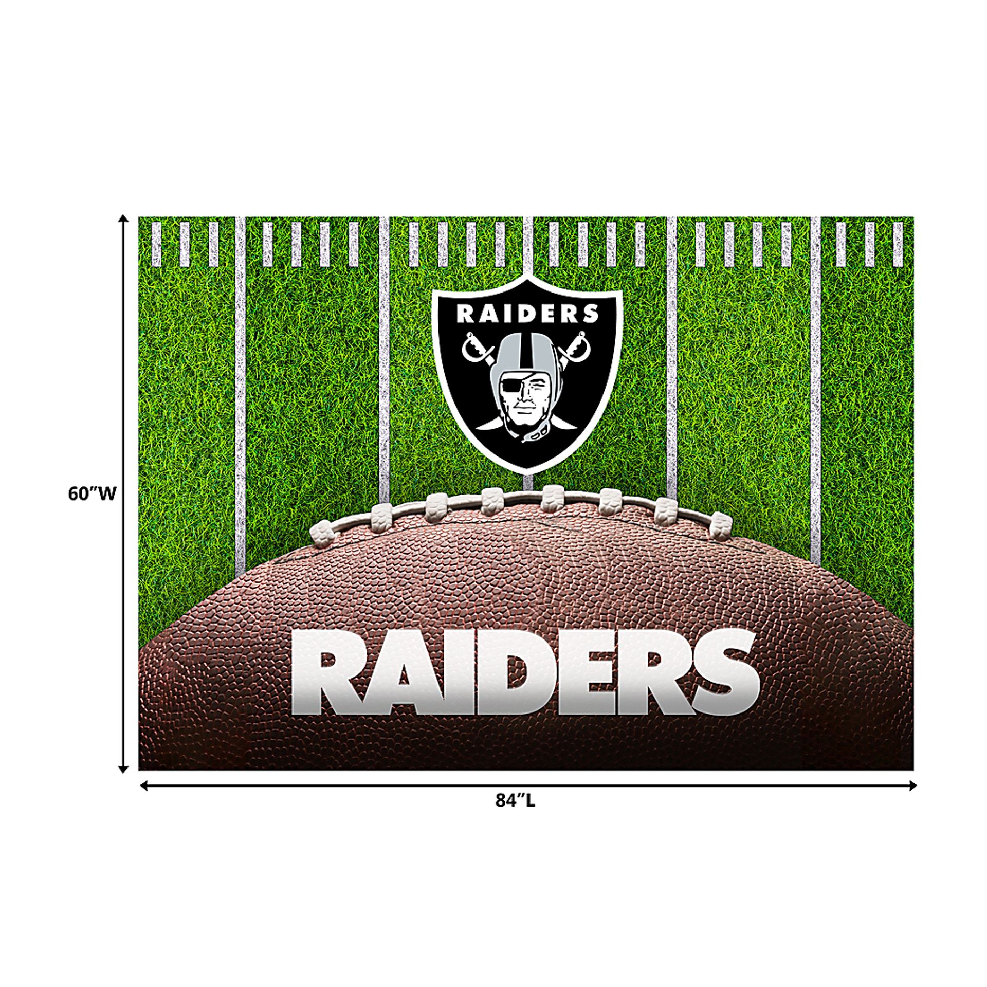 Las Vegas Raiders 5' x 7' Machine Washable Rug - Image 3