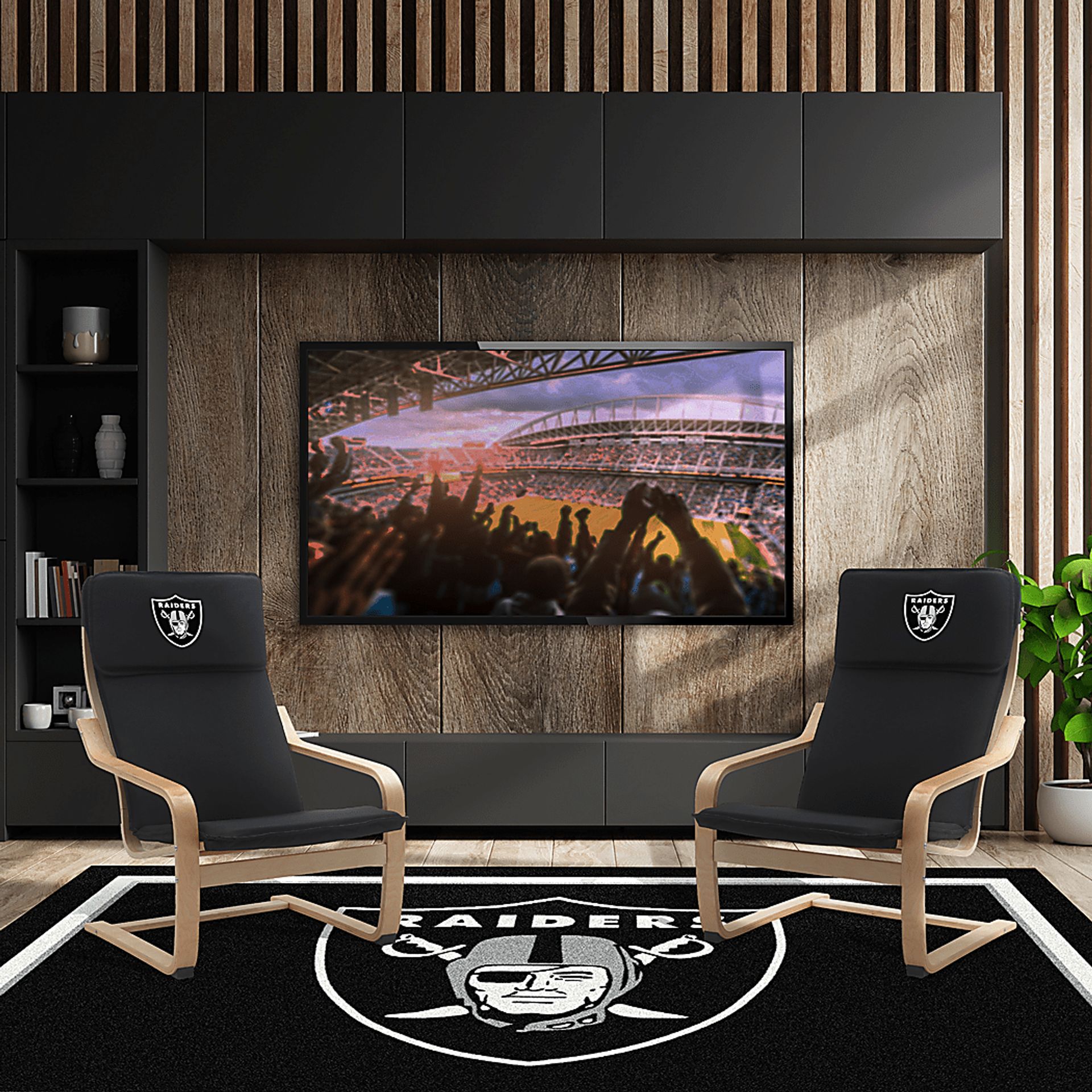 Las Vegas Raiders Black Accent Chair - Image 6