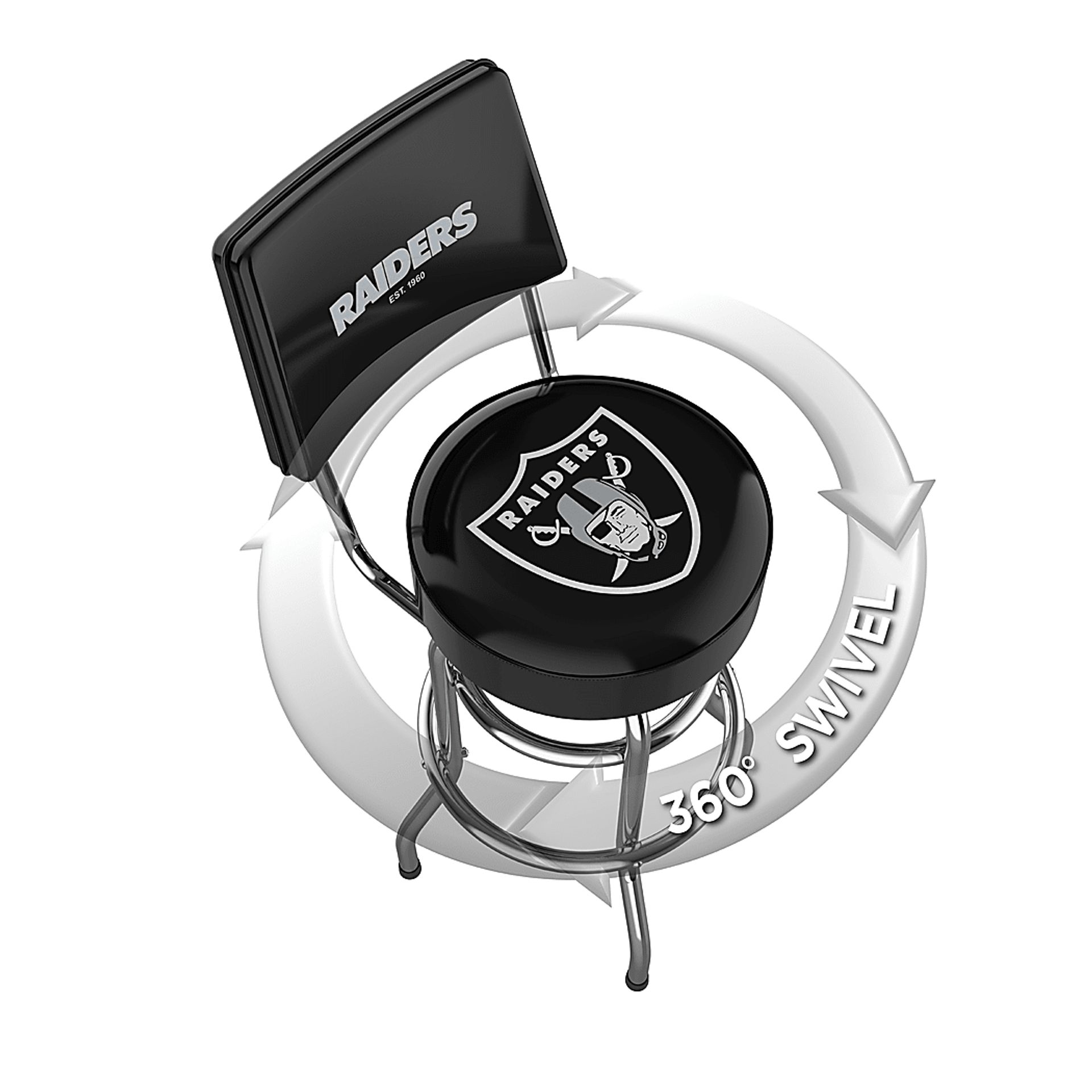 Las Vegas Raiders Black Barstool - Image 3