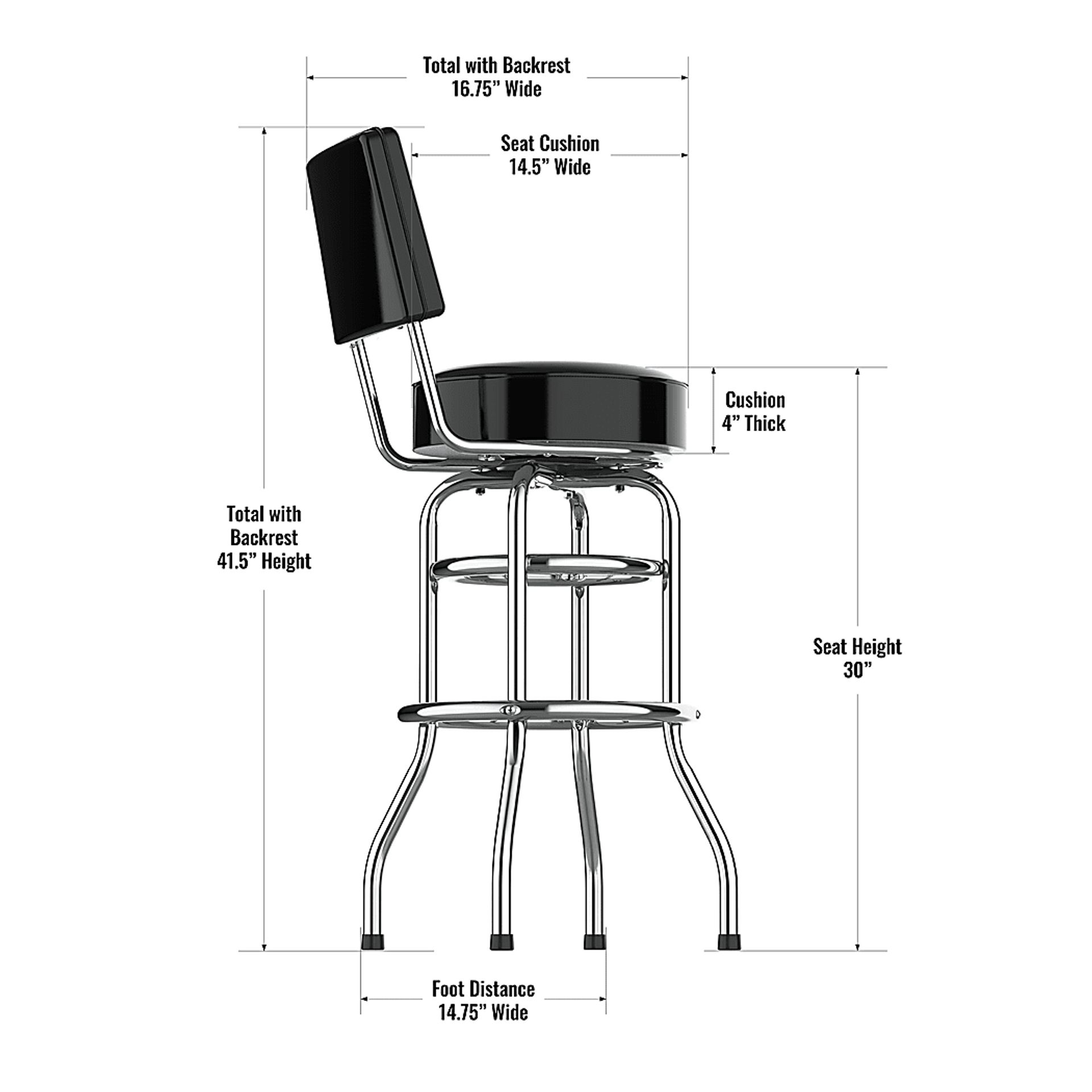 Las Vegas Raiders Black Barstool - Image 4