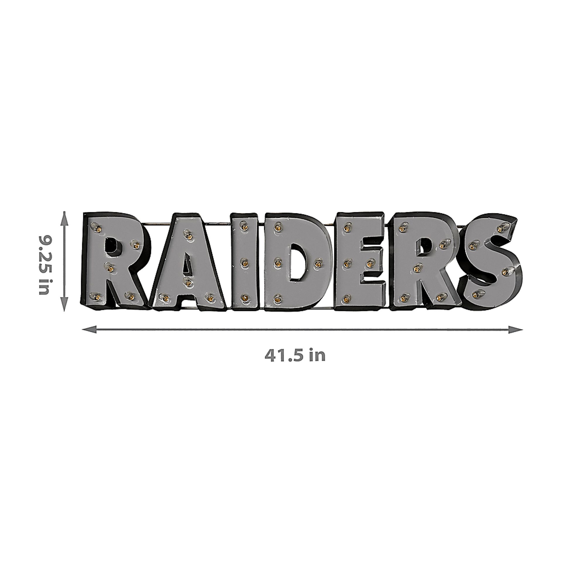 Las Vegas Raiders Gray Metal Wall Decor - Image 4