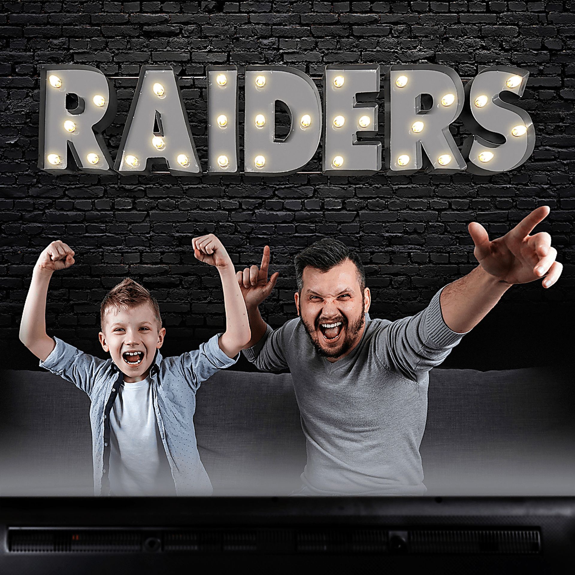 Las Vegas Raiders Gray Metal Wall Decor - Image 5