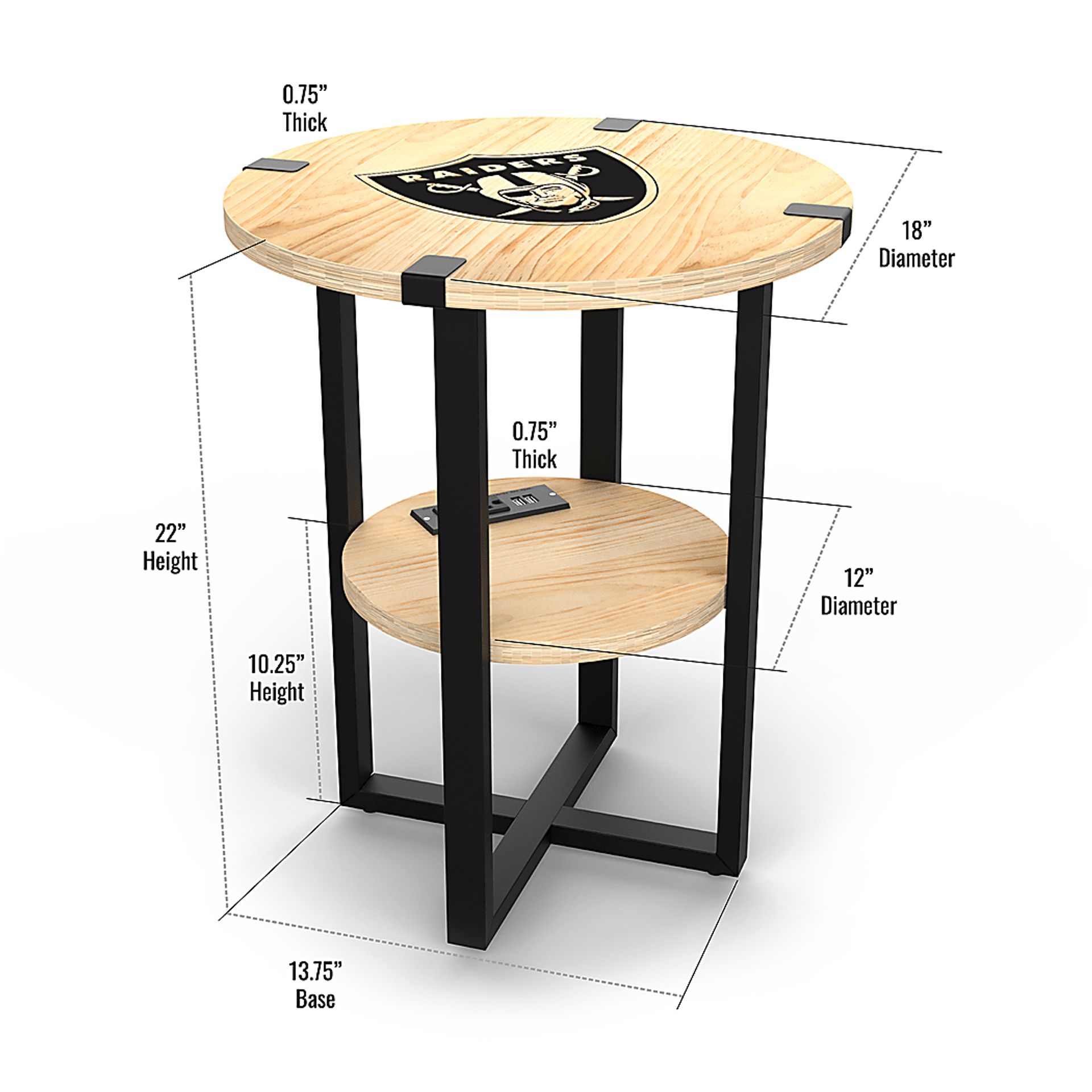 Las Vegas Raiders Side Table - Image 5