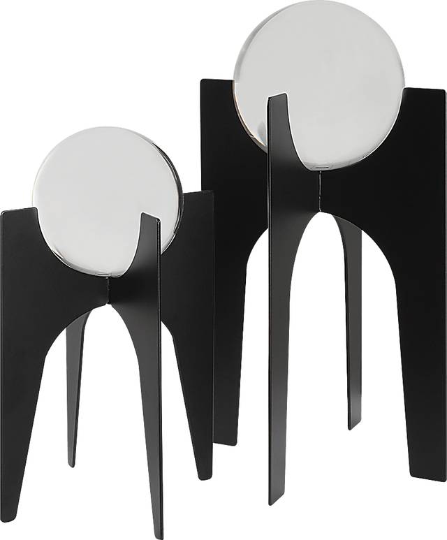 Lasale Black Sculpture, Set of 2 - Thumbnail - Image 1