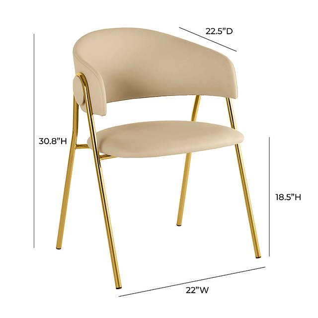 Lasiandra Beige Dining Chair, Set of 2 - Thumbnail - Image 6