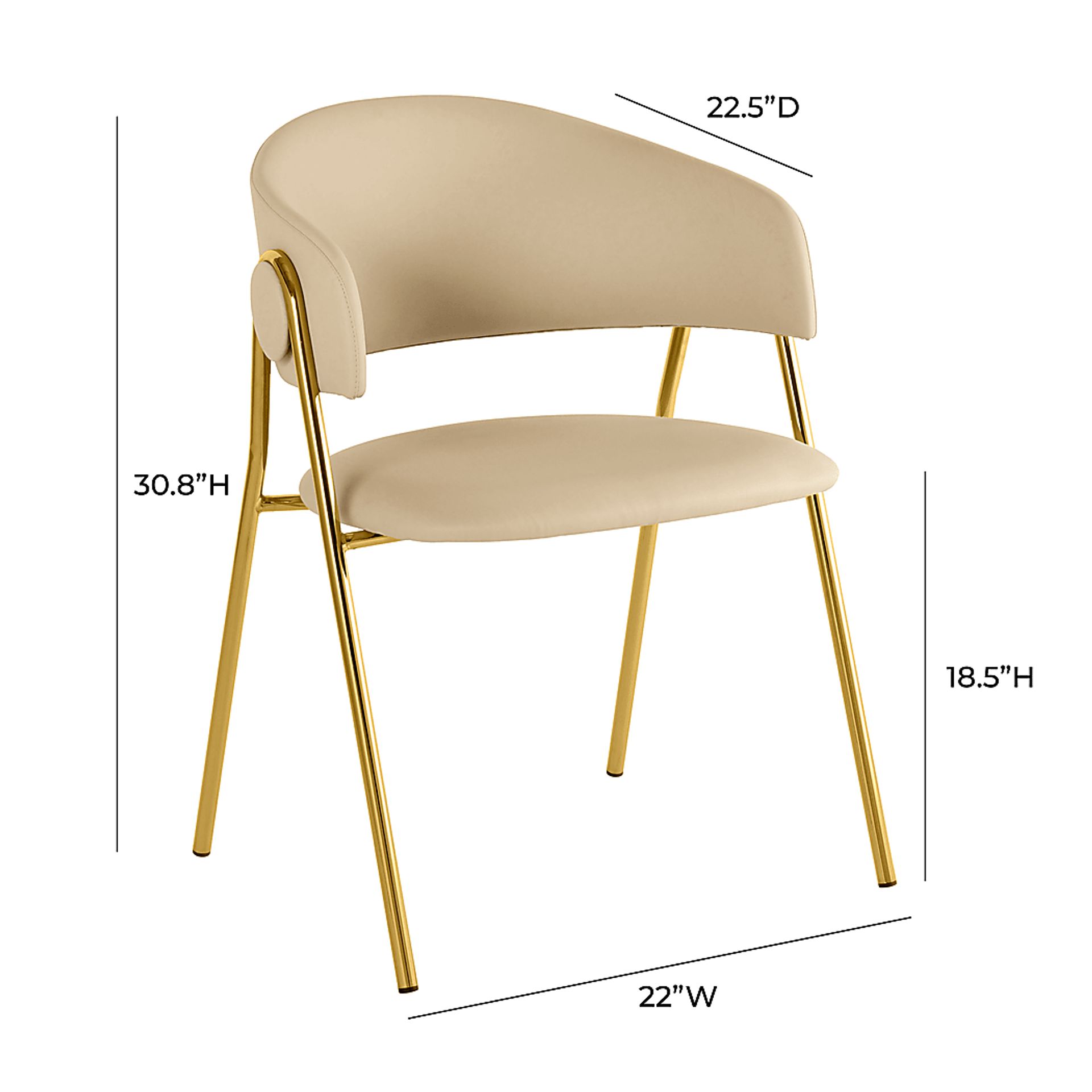 Lasiandra Beige Dining Chair, Set of 2 - Image 6