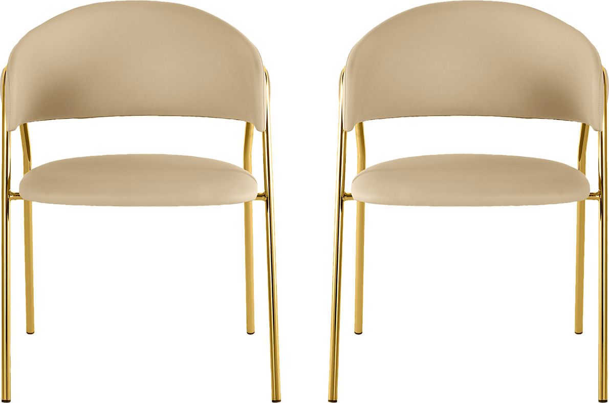 Lasiandra Beige Dining Chair, Set of 2