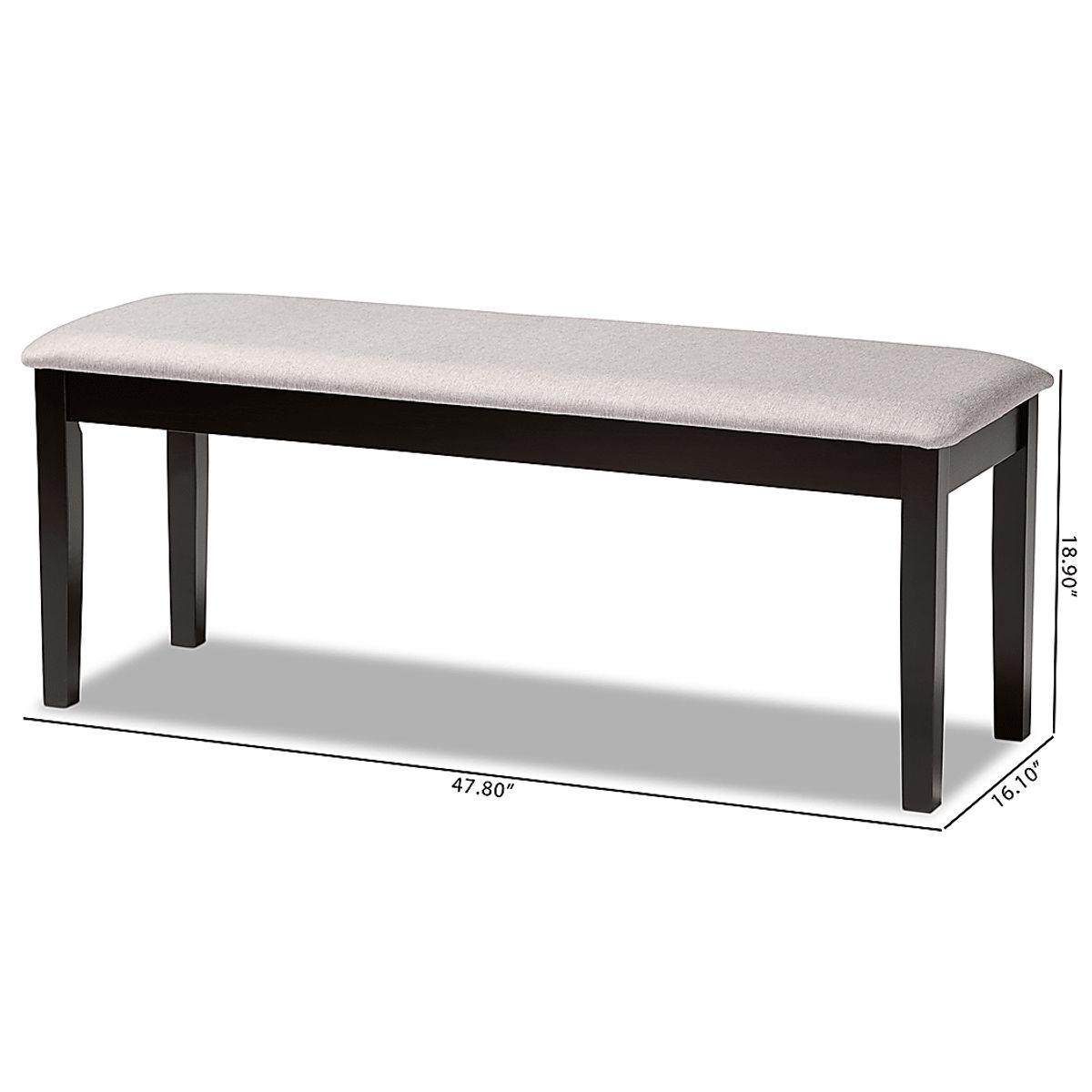Lasic Brown Dark Wood Bench | Rooms to Go