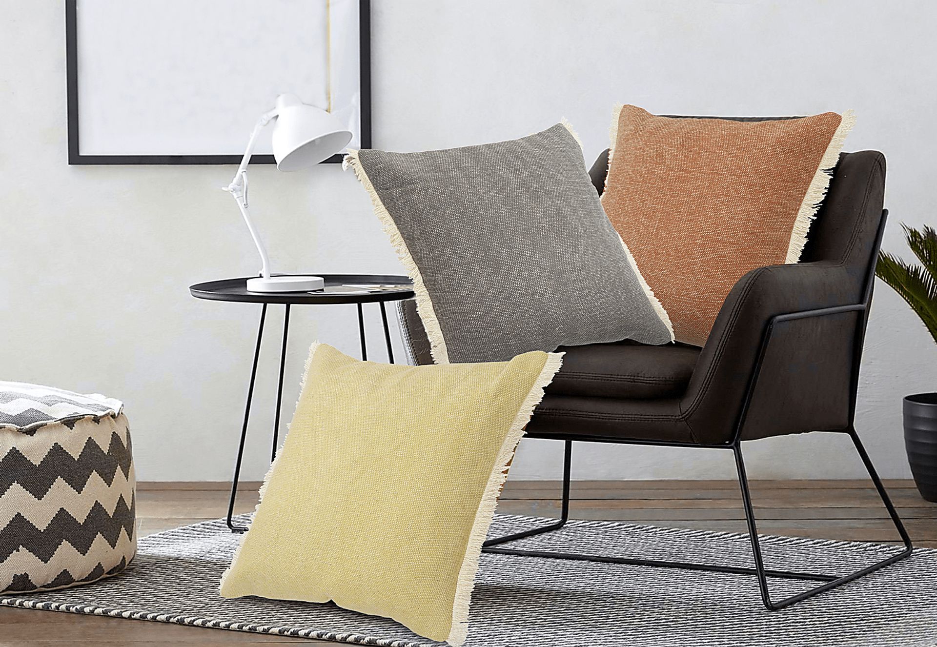 Laspelan Gray Throw Pillow - Image 3