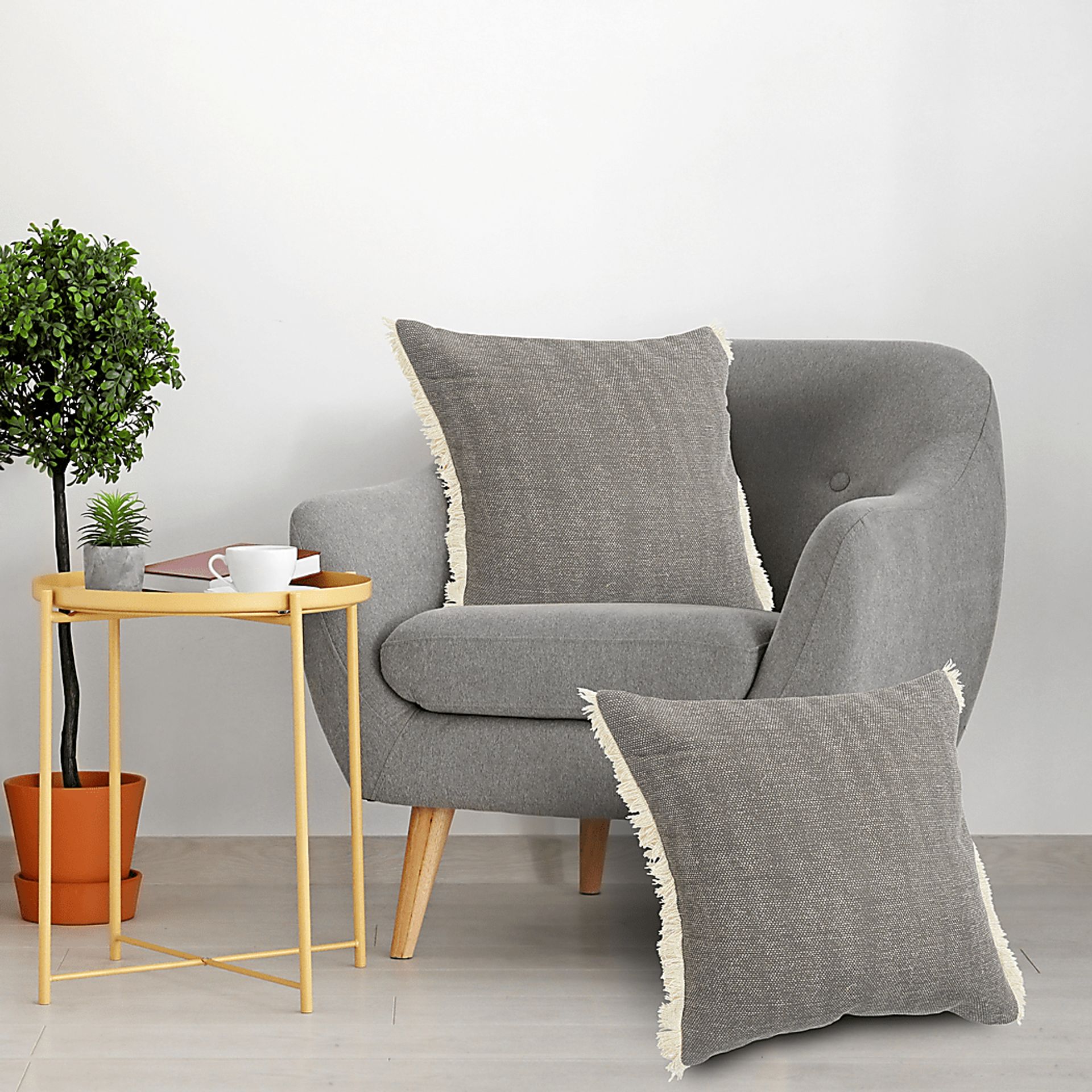 Laspelan Gray Throw Pillow - Image 4